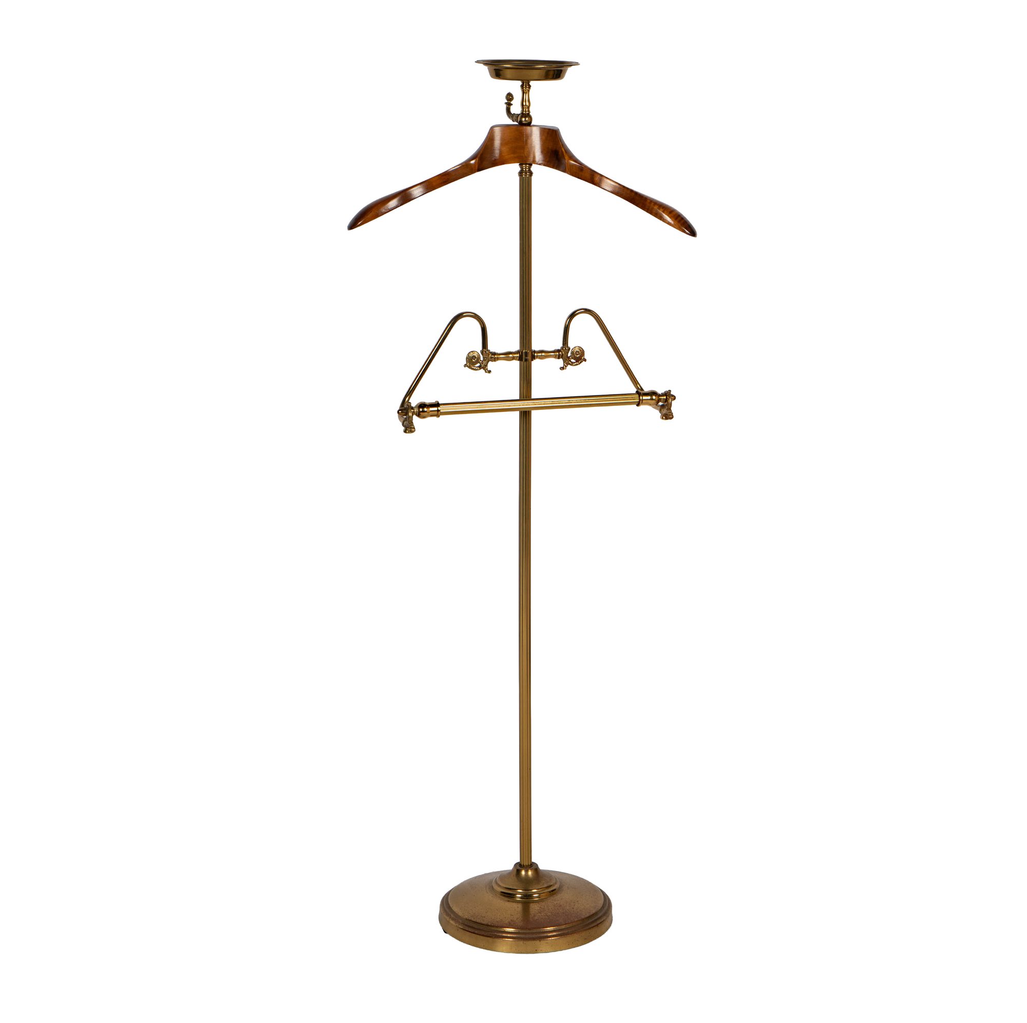 Brass and Wood Valet