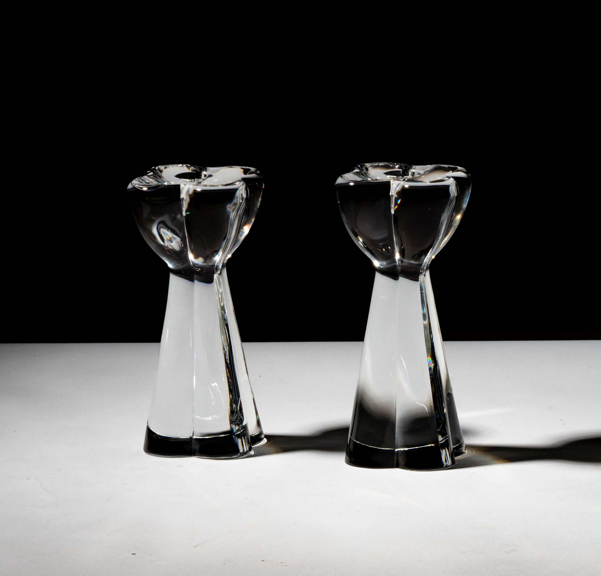 Pair of Baccarat Candlesticks