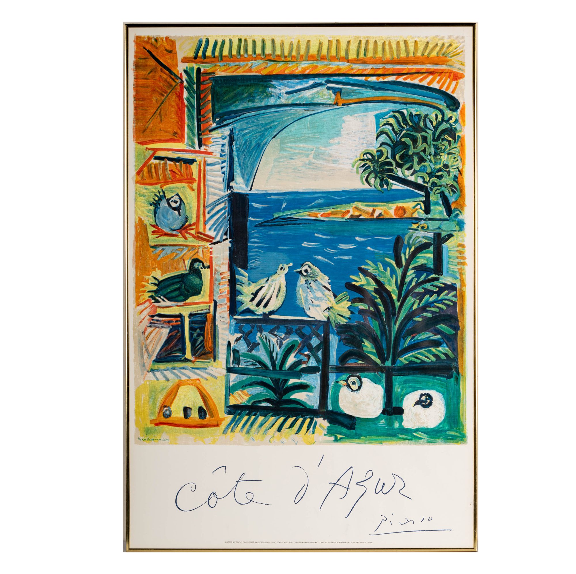 Vintage Cote d'Azur Picasso Poster