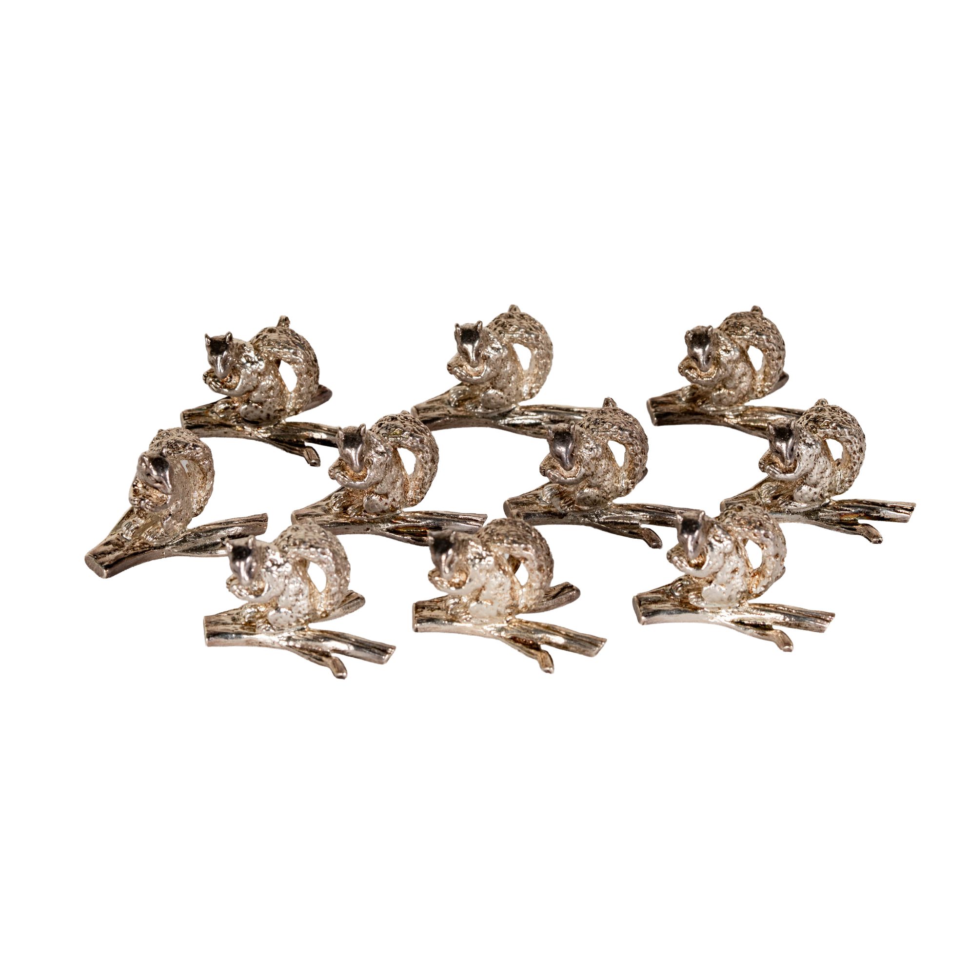 Set of Ten Tiffany & Co. Sterling Place Card Holders