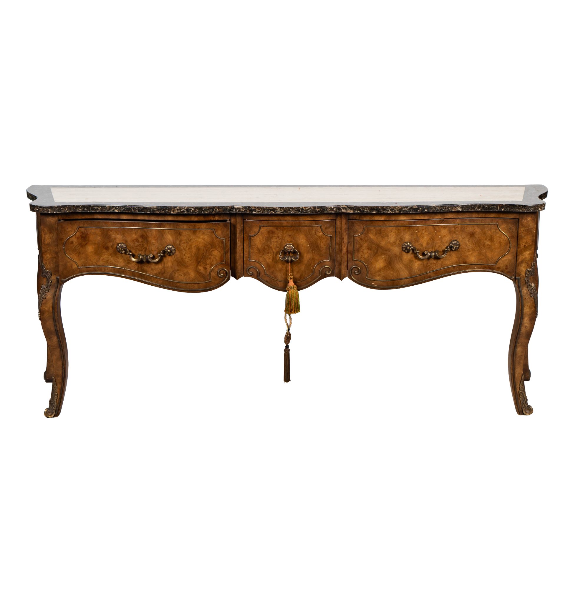 Mastercraft Louis XV style Marble Top Console Table