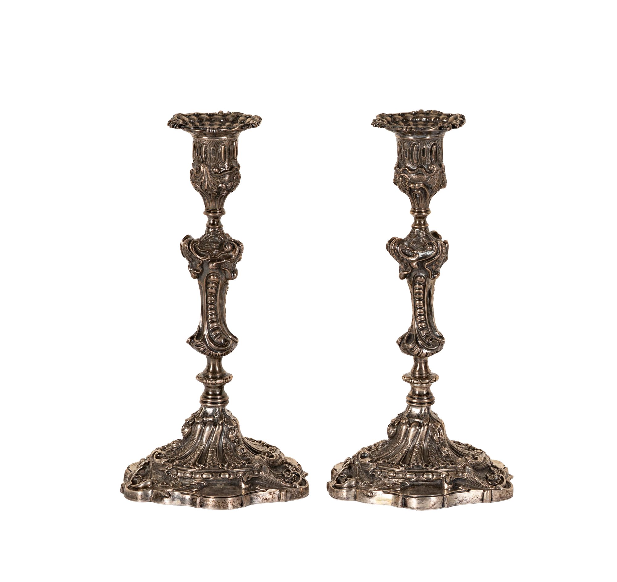 A Pair of M. Buccellati Italian Sterling Candlesticks