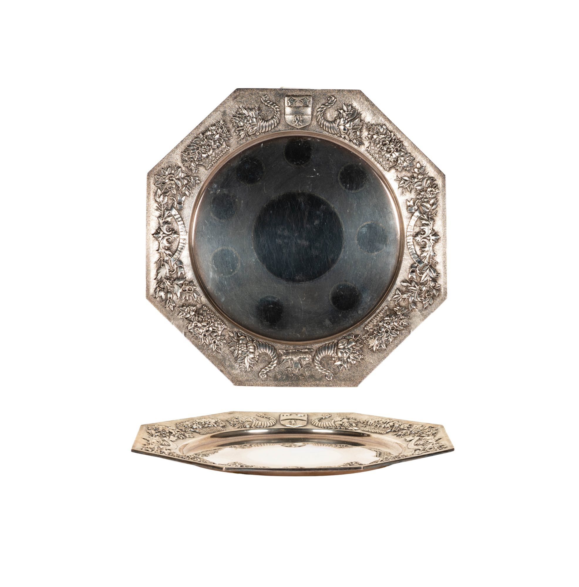 Octagonal Sterling Silver Tray