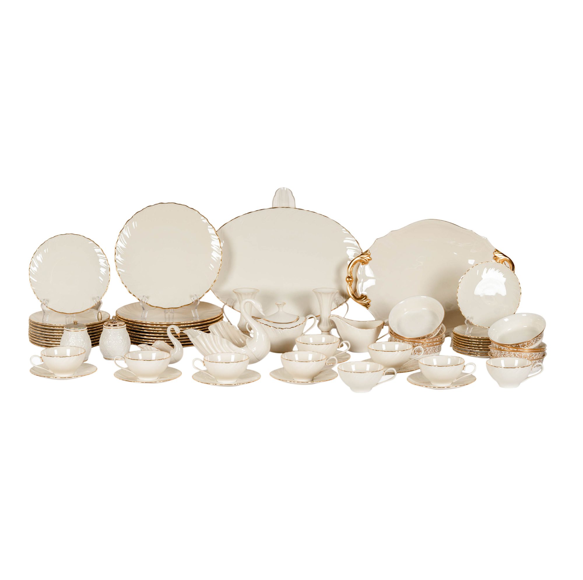 Lenox Gold and White Dinnerware