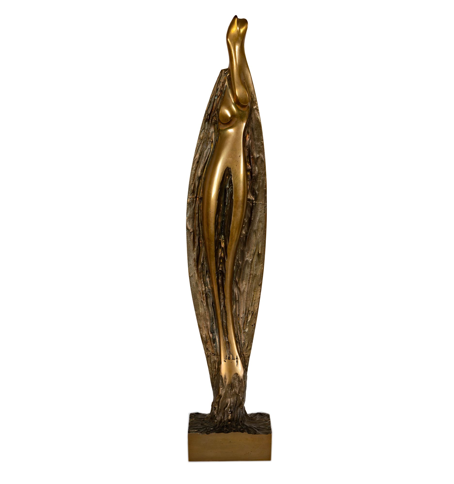 Tall Bronze Abstract Nude