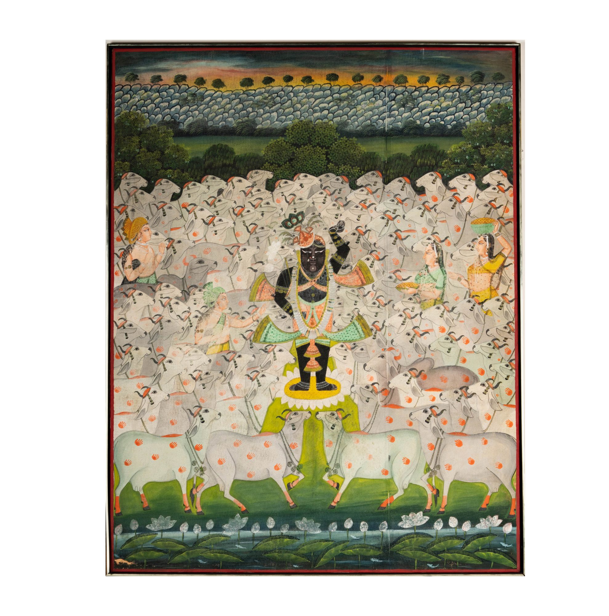 An Indian Pichwai Painting of Lord Shrinathji