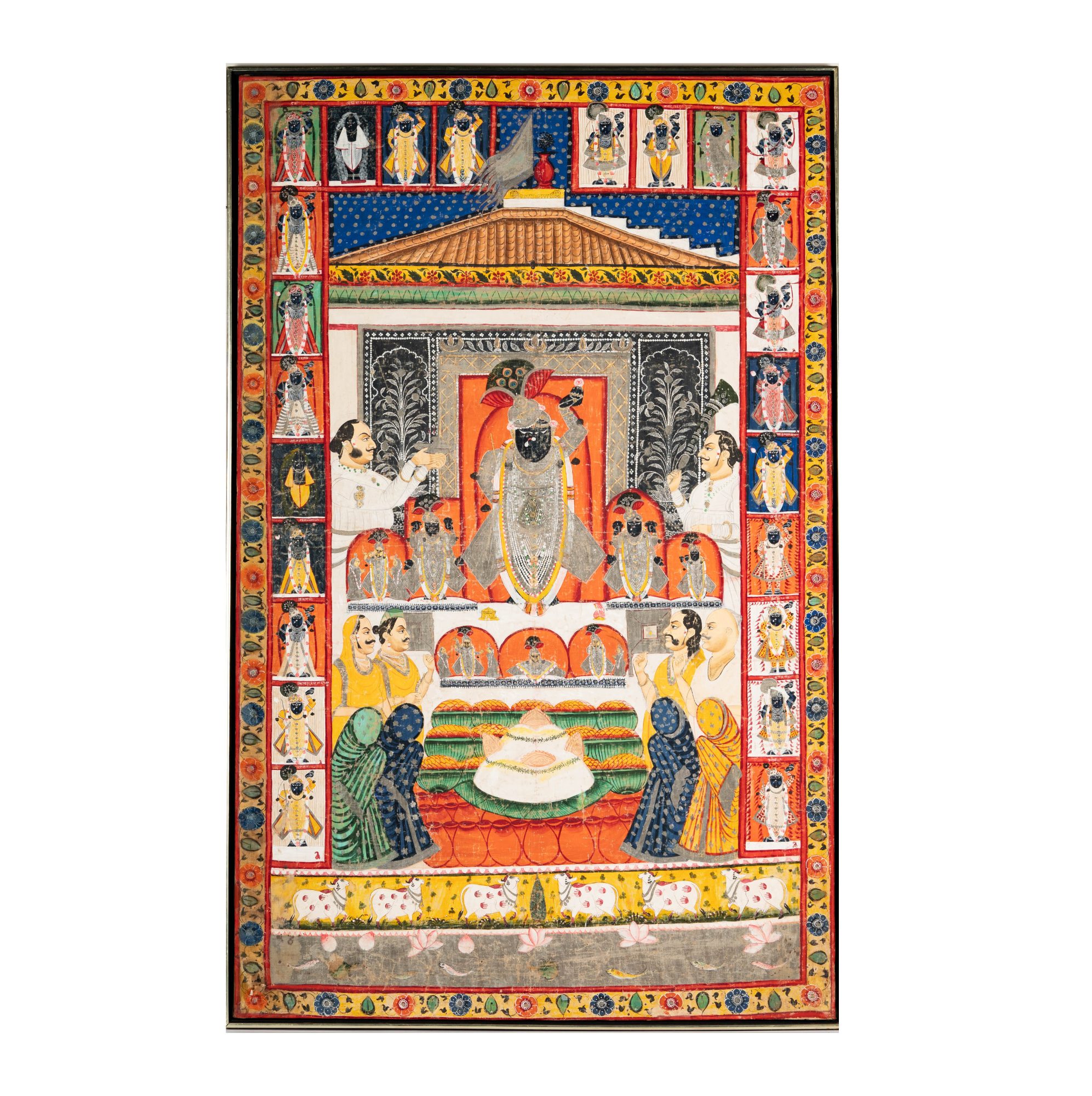 Indian Pichwai Painting of the Annakut Festival