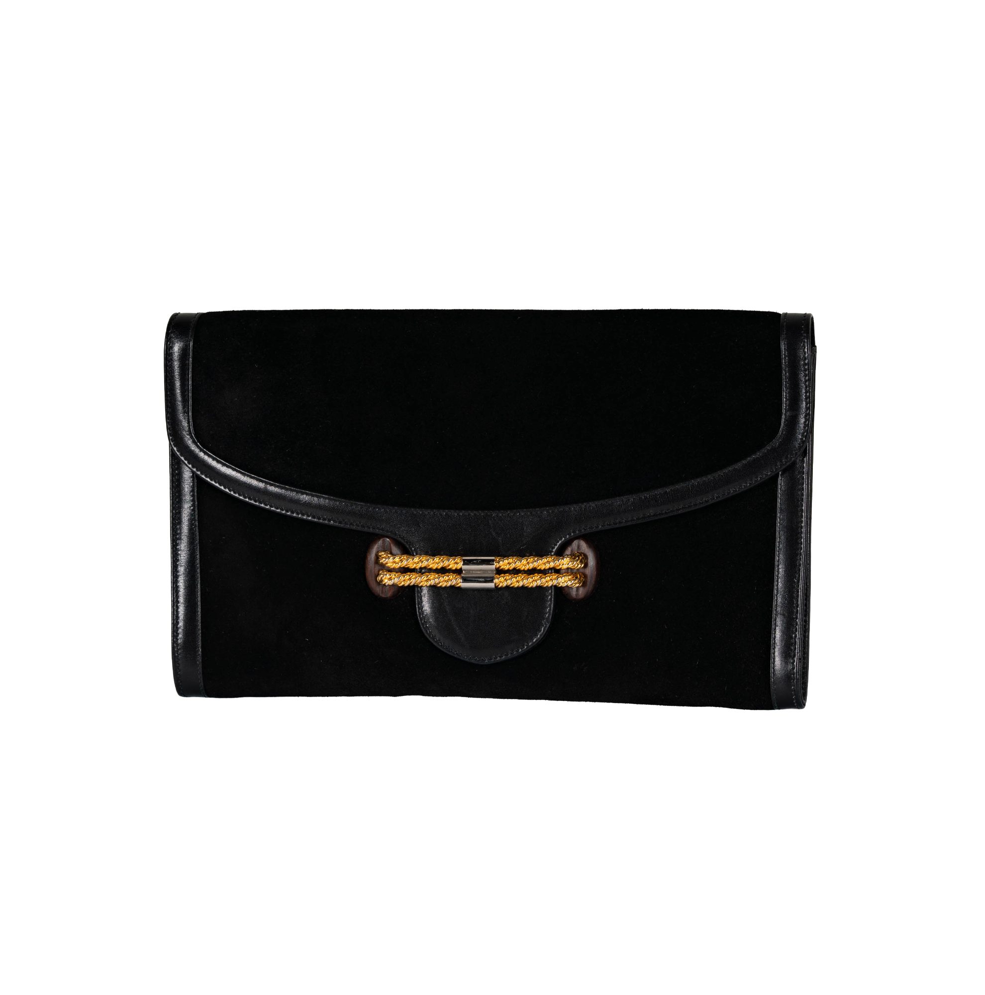 Vintage Gucci Suede and Leather Clutch