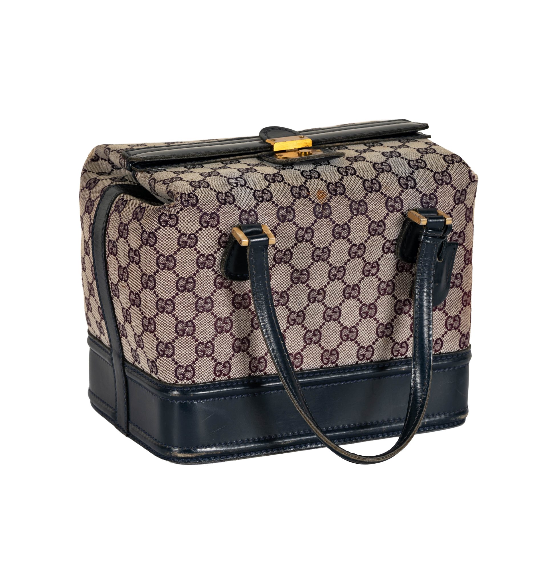 Gucci Monogram Print Canvas and Leather Train Case