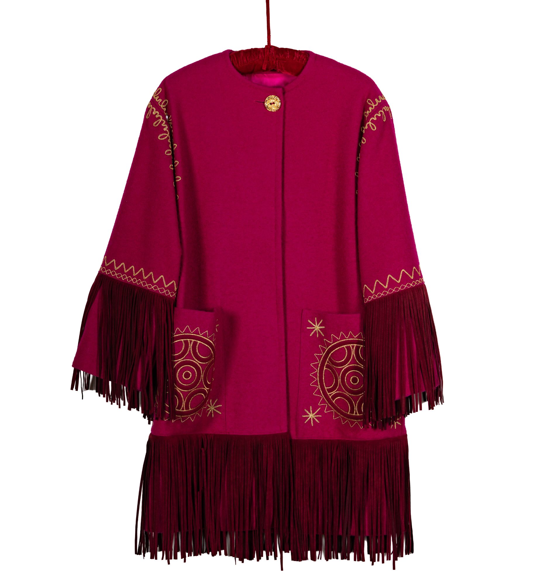 Christian LaCroix Embroidered Vintage Wool Coat