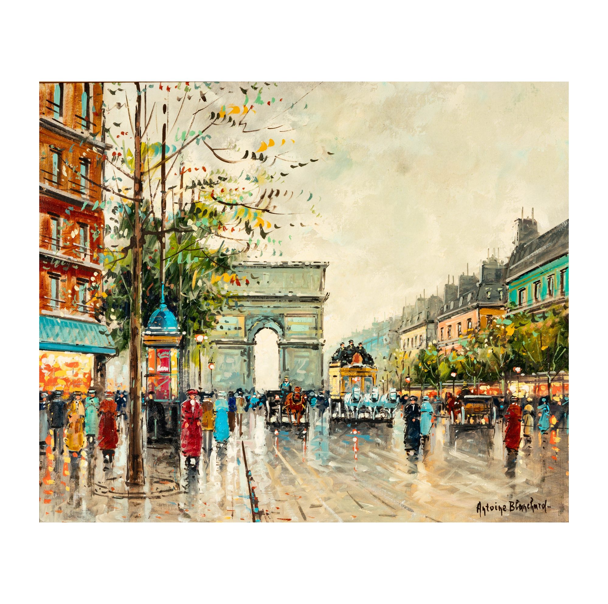 Antoine Blanchard Parisian City Scene