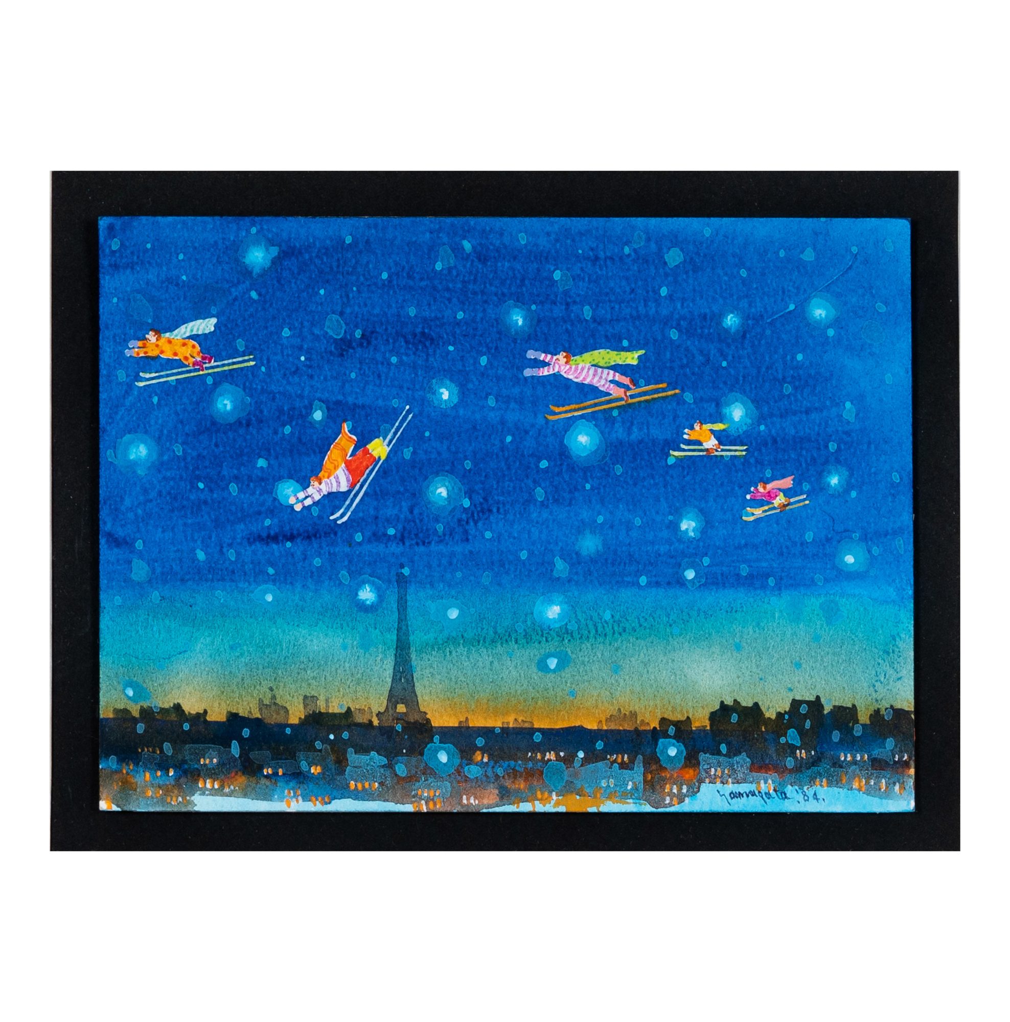 Hiro Yamagata (b. 1948), Night Skiers