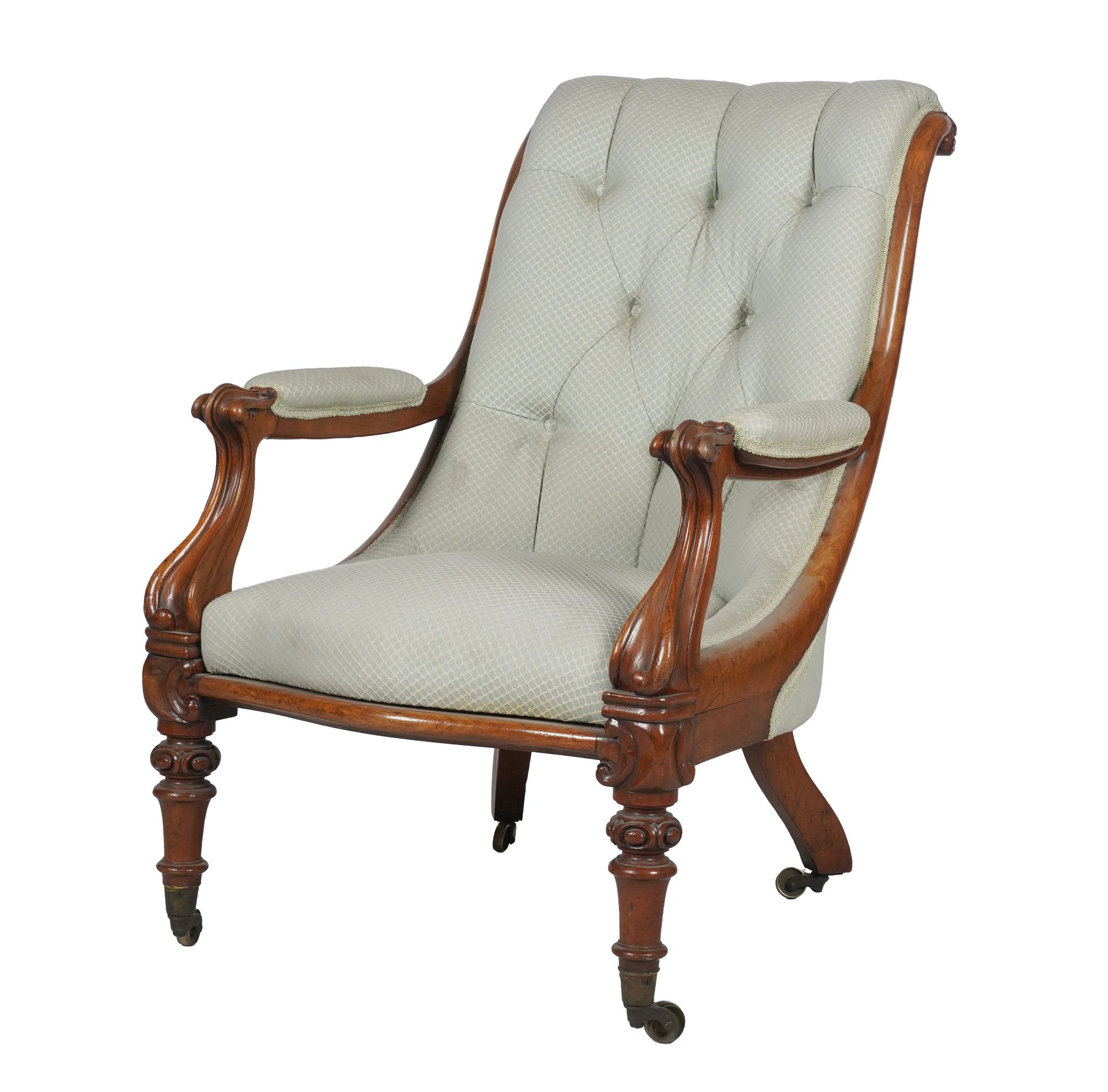 Victorian Mahogany Carved Armchair