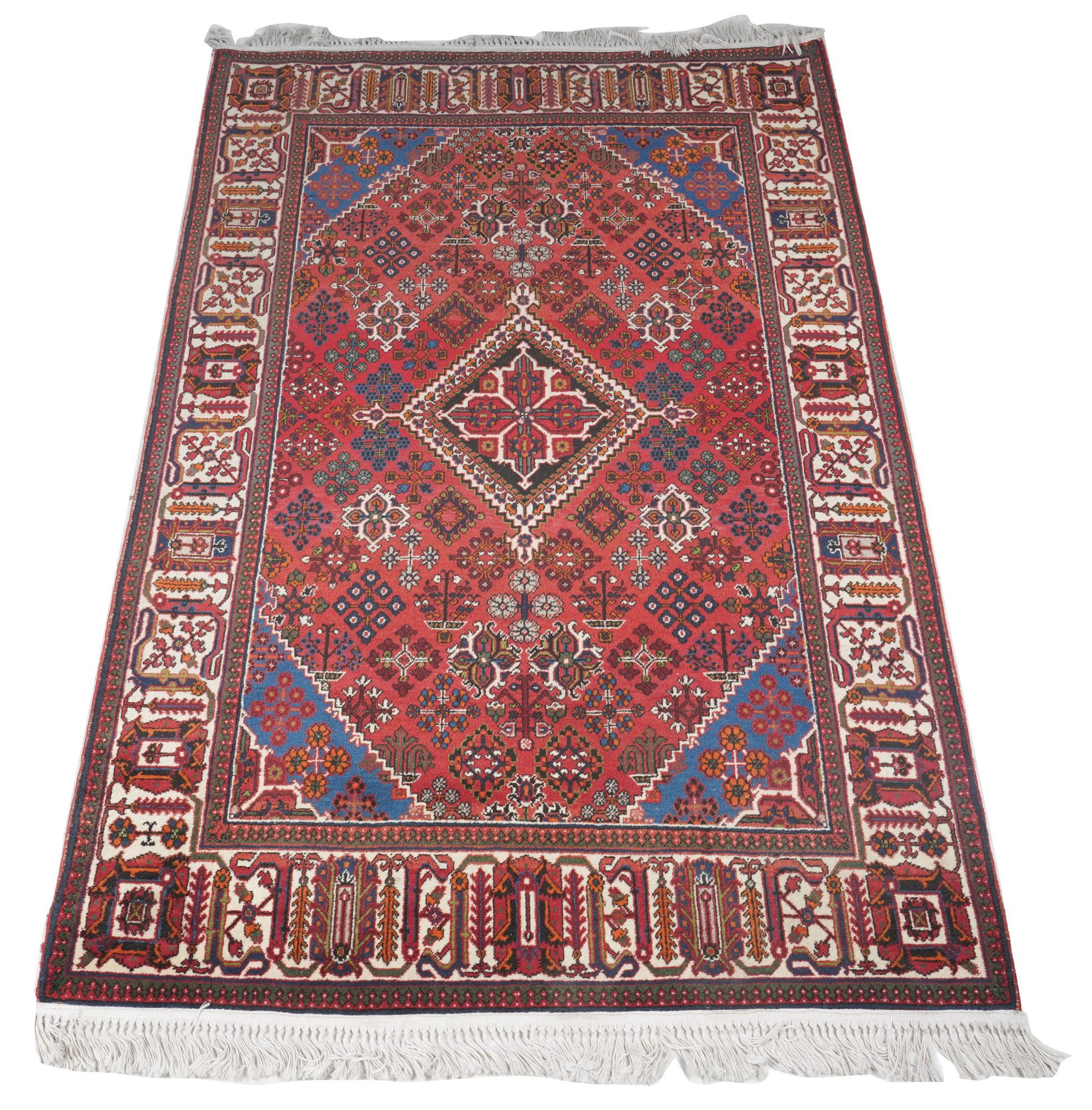 Red and Blue Persian Rug 6'10" x 4'5"