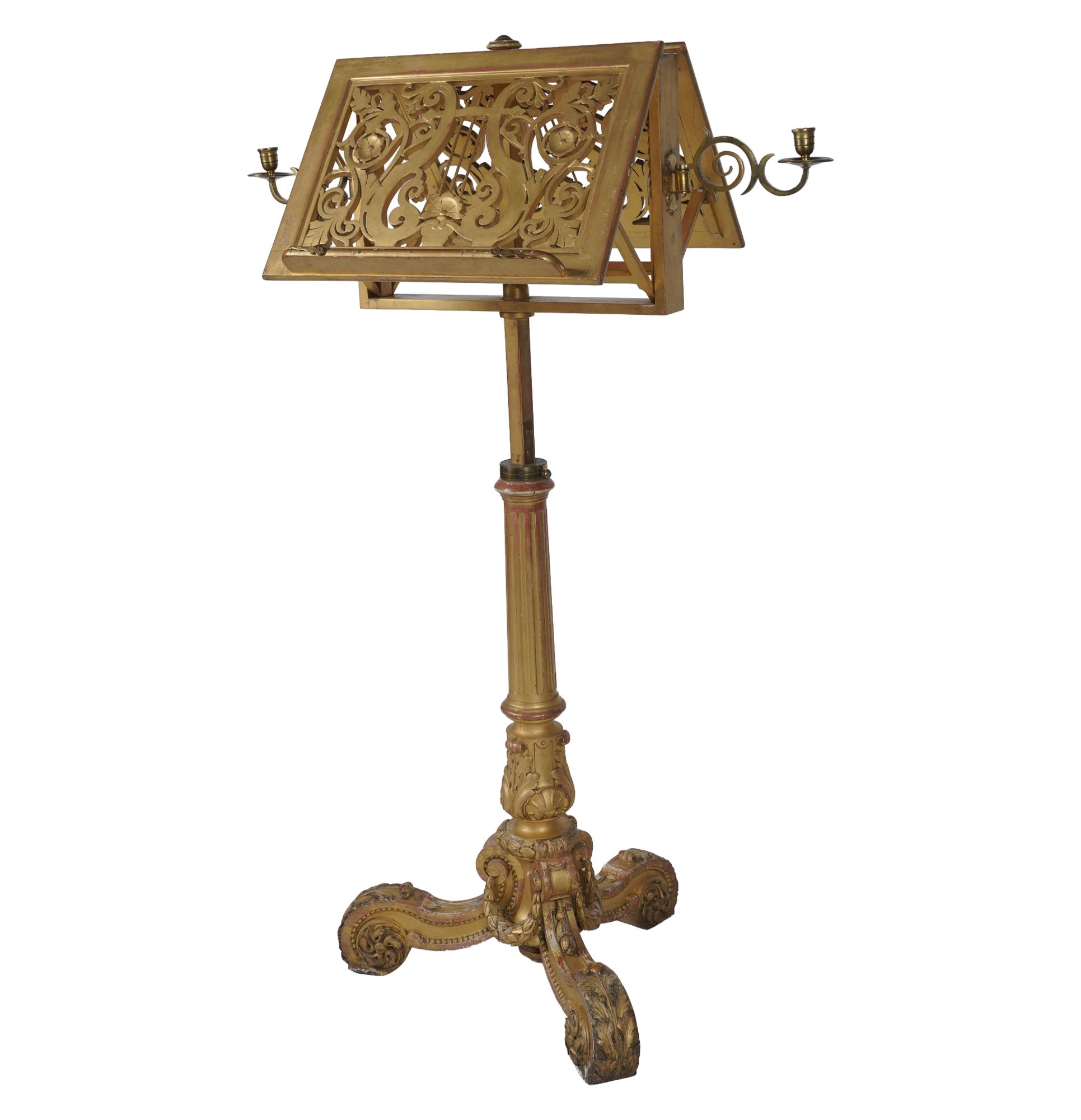 A French Carved Giltwood Music Stand
