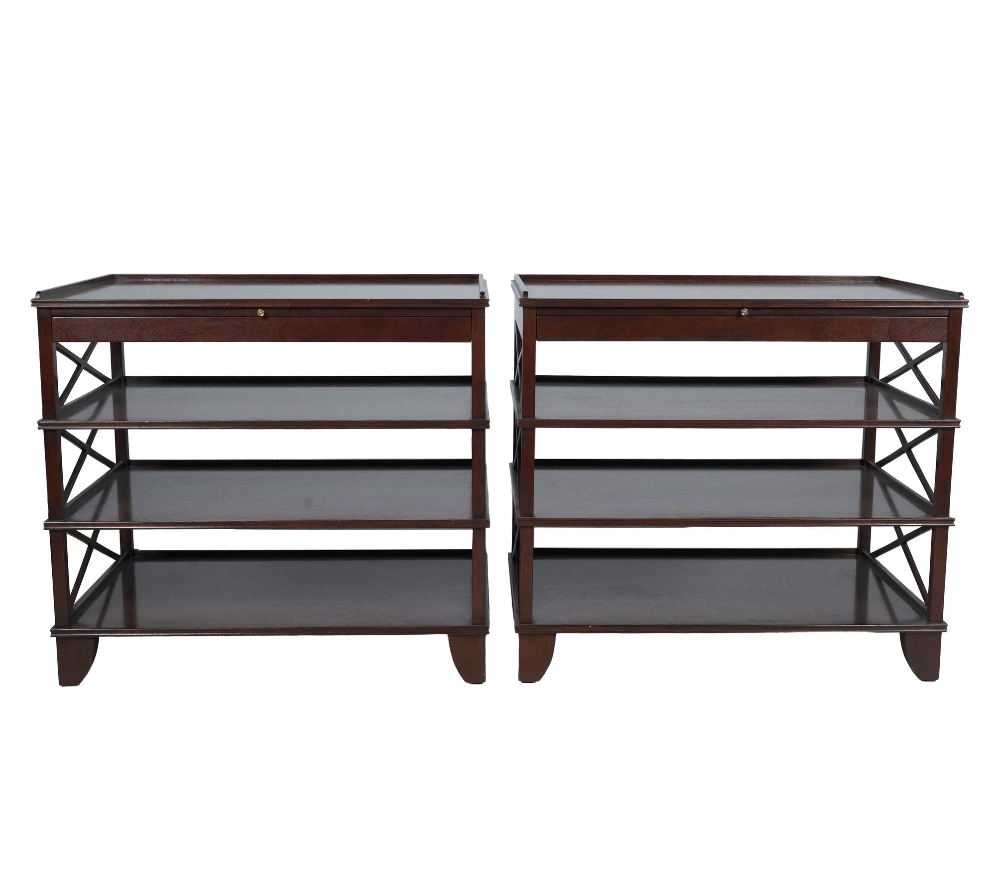 Pair of Rose Tarlow Melrose House Single-Drawer Lamp Tables