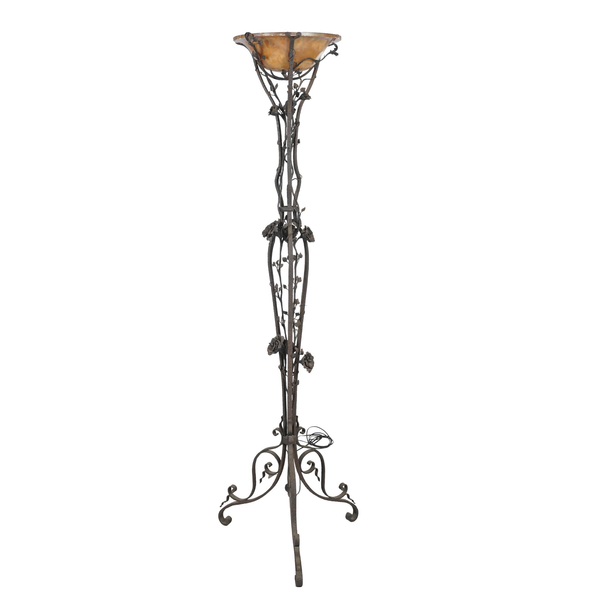 Iron Floral Floor Lamp