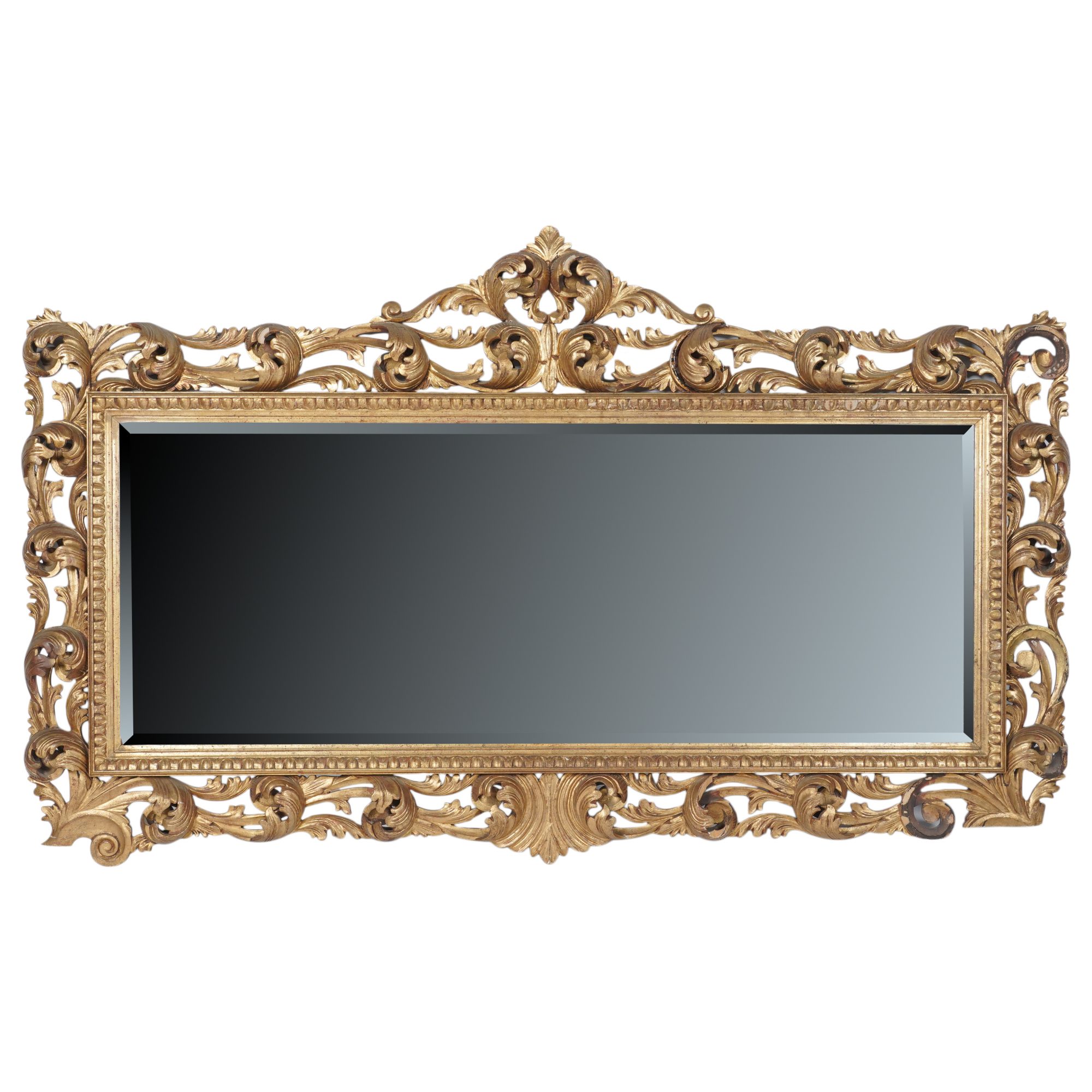 Italian Rococo-style Carved Wood Mirror