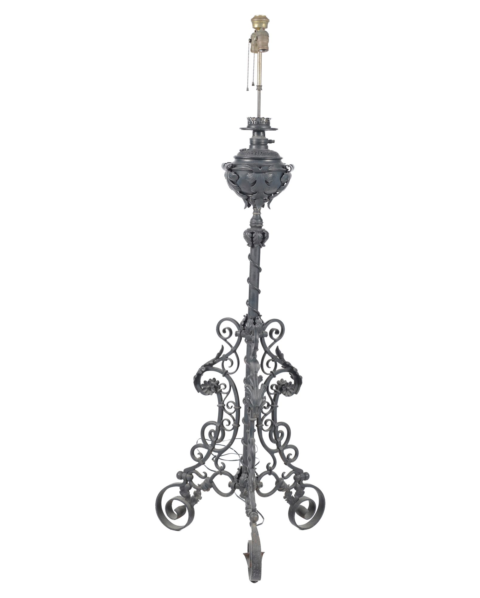 An Iron Base Floor Lamp