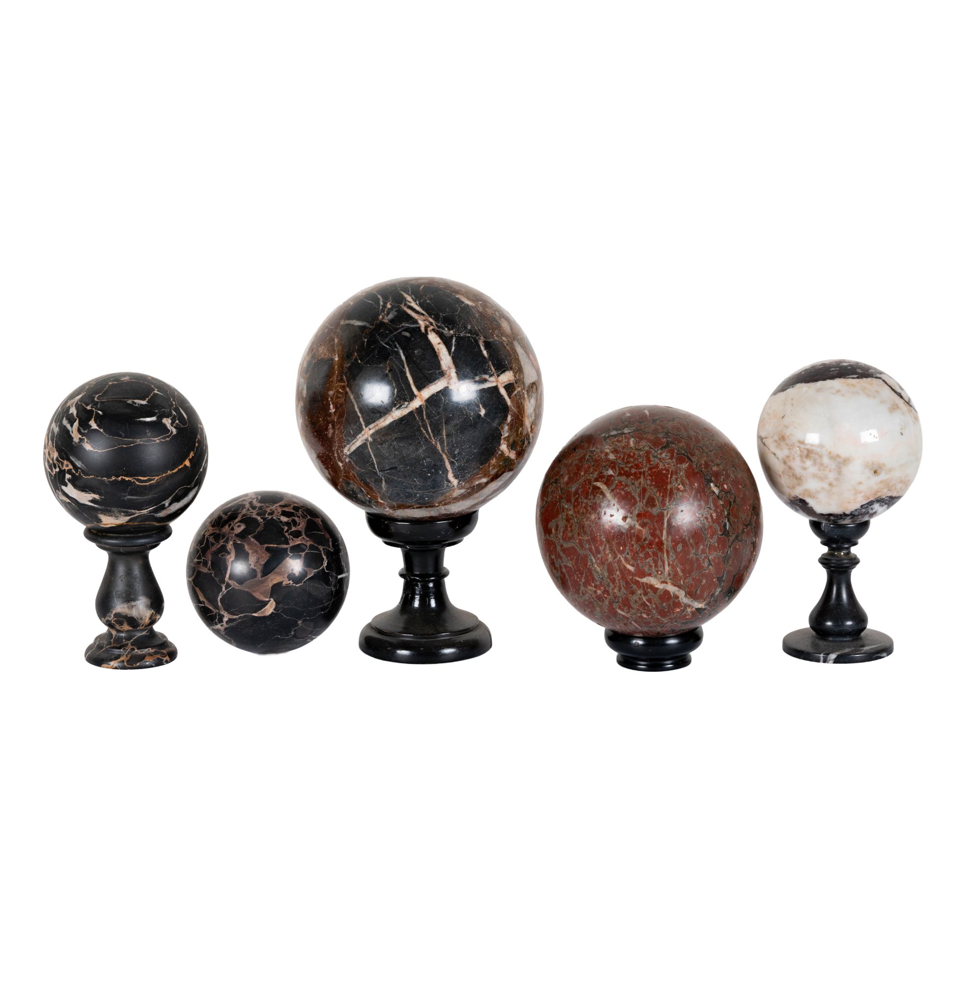 A Collection of Grand Tour Specimen Marble Spheres