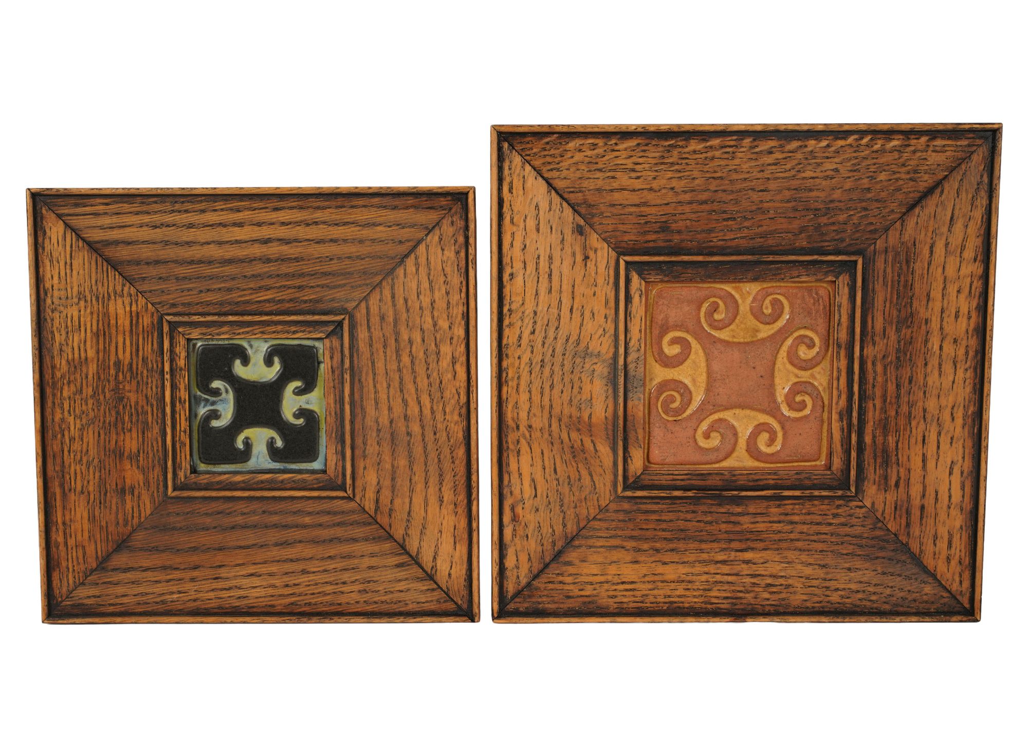 Two Framed Batchelder Tiles