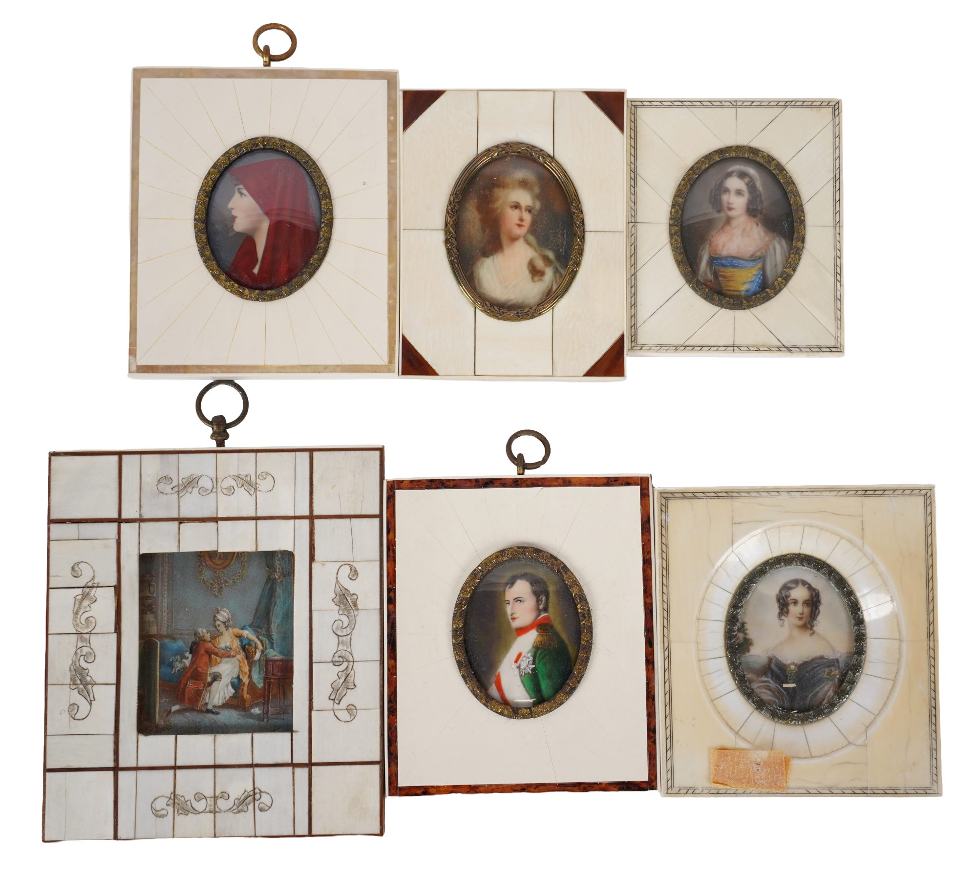 Six Portrait Miniatures