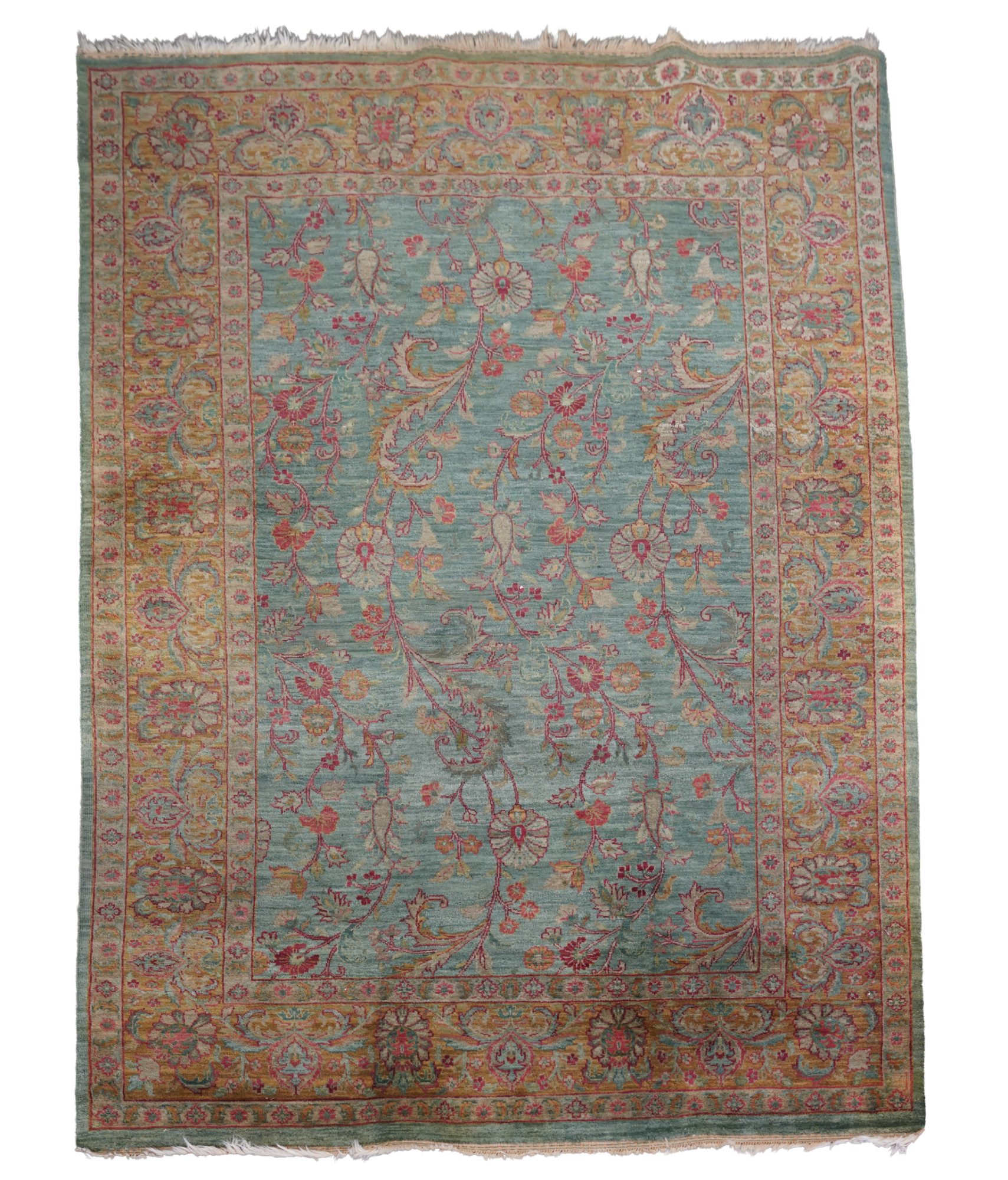 A Persian Green Rug 9' x 6'