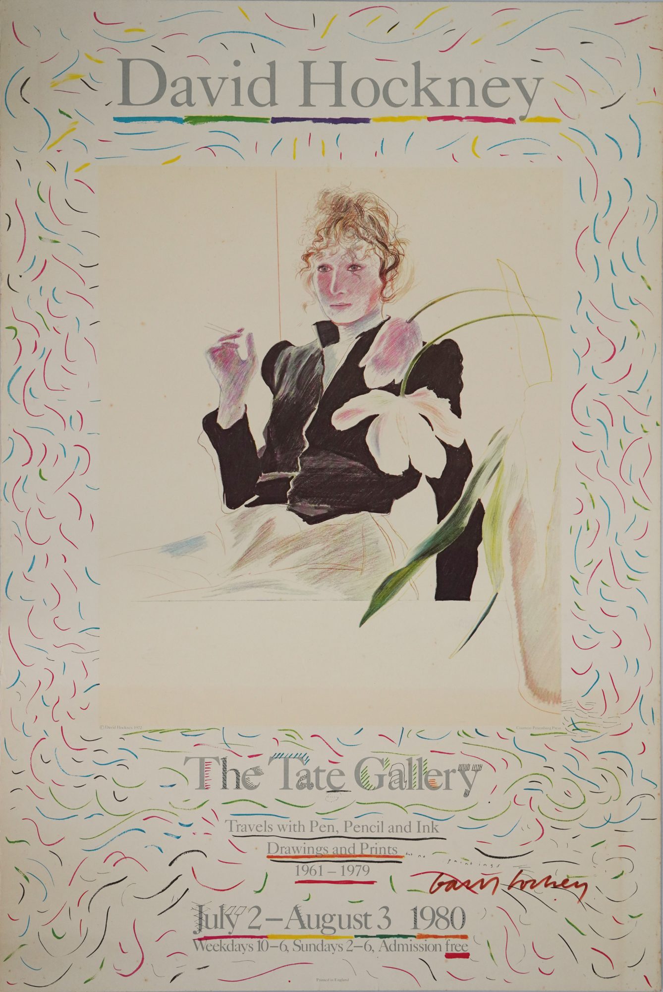 David Hockney, The Tate Gallery Signed Poster