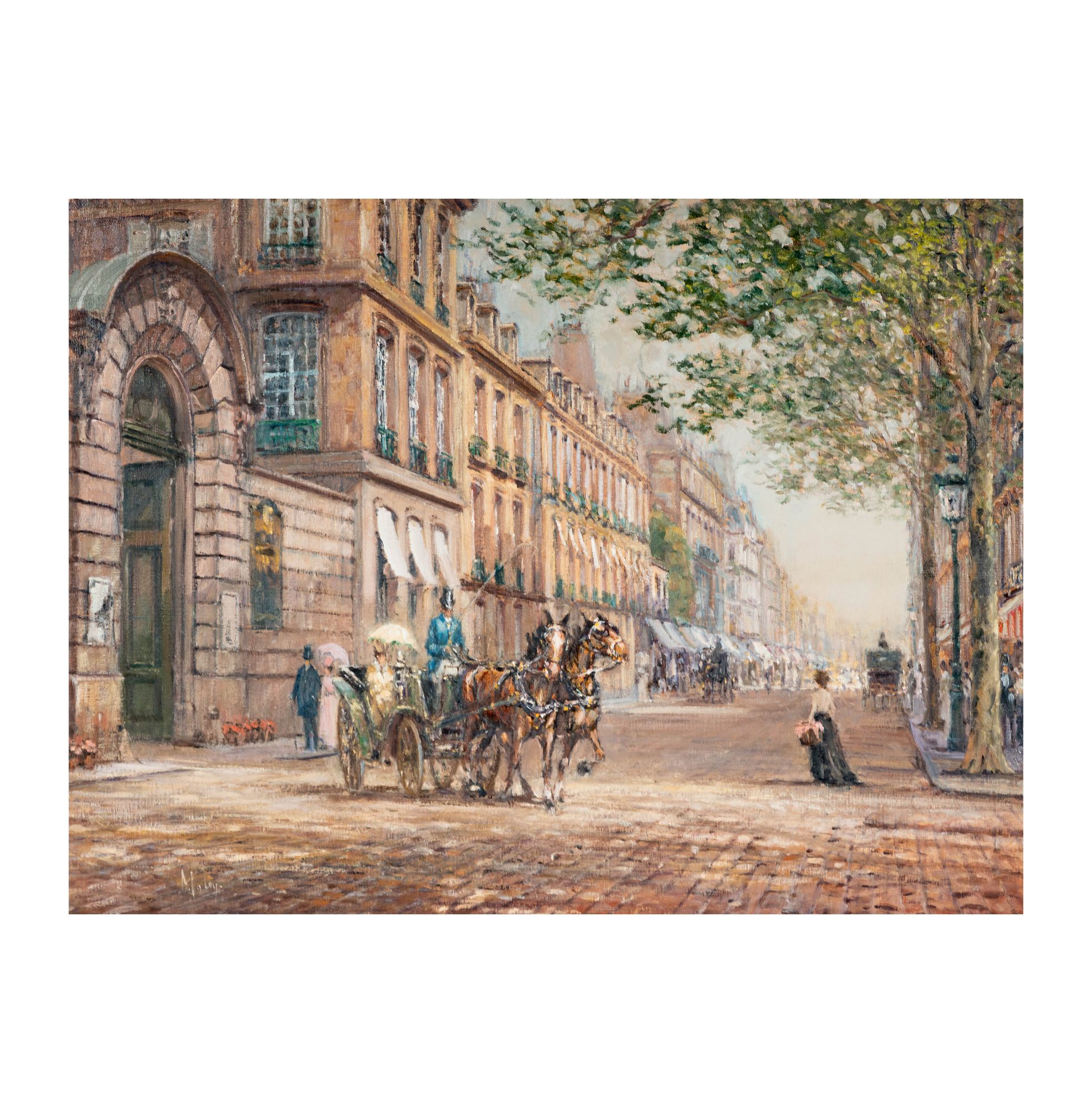 Alan Maley (1931-1995), Street Scene with Carriages