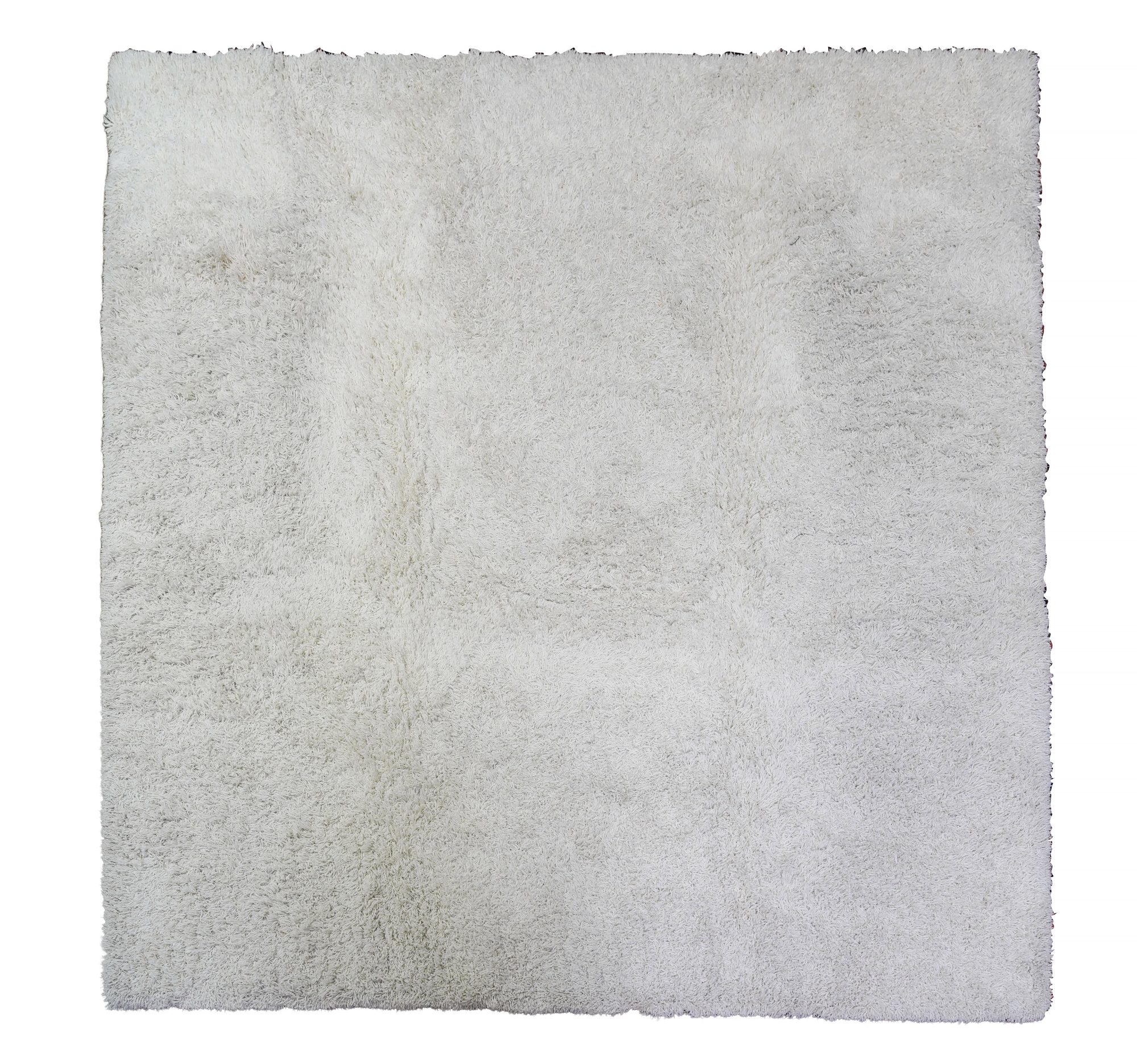 Large Contemporary White Shag Rug
