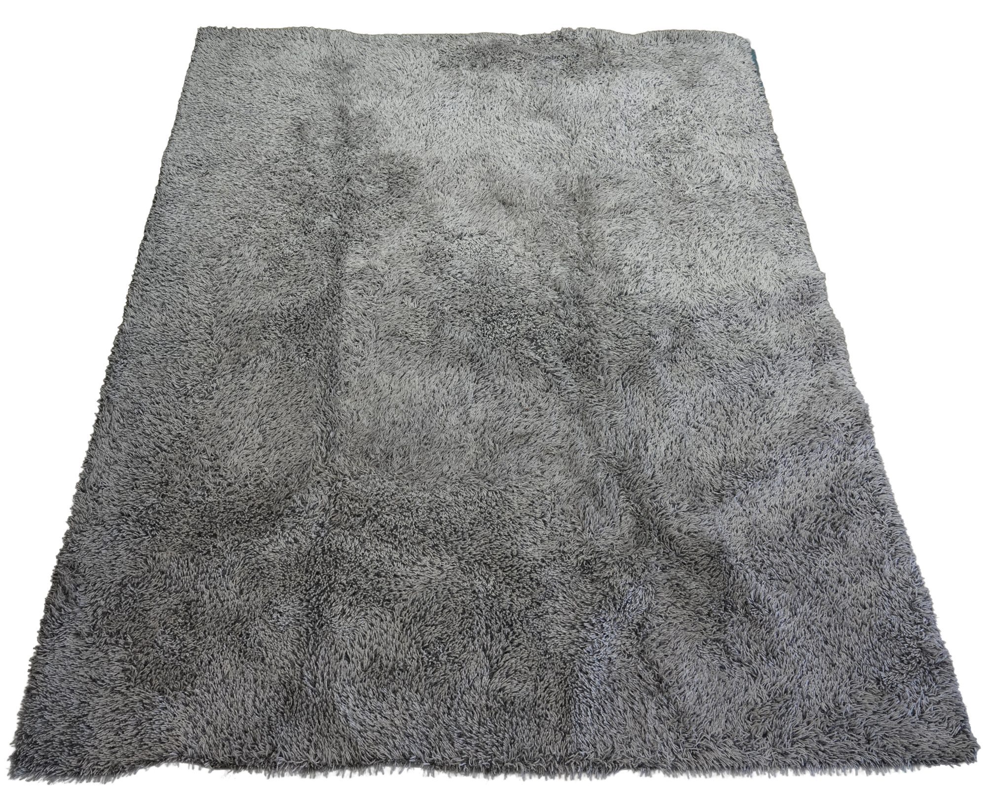 Large Contemporary Gray Shag Rug 15'10" x 12'