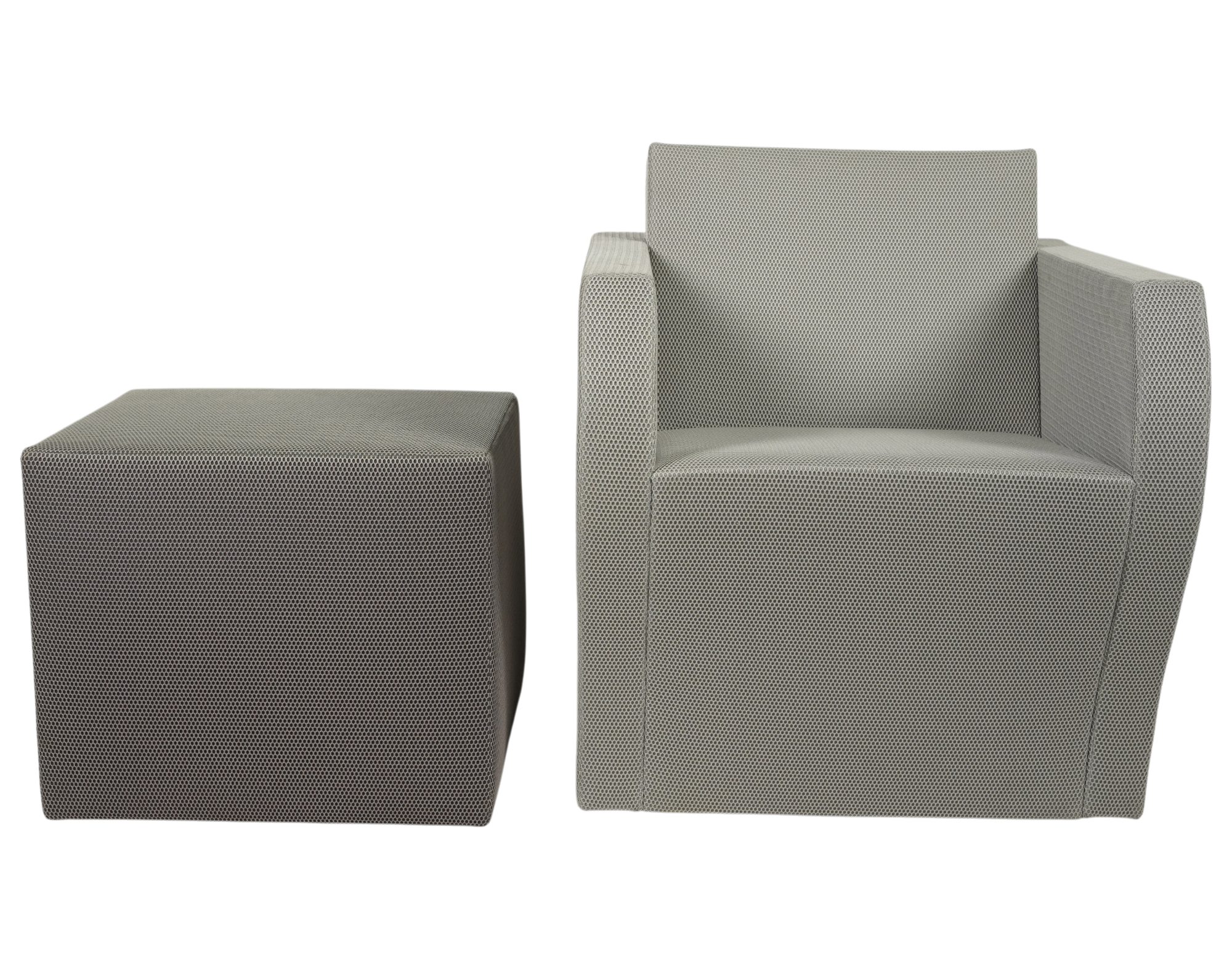 Ligne Roset Simple Bridge Arm Chair and Ottoman