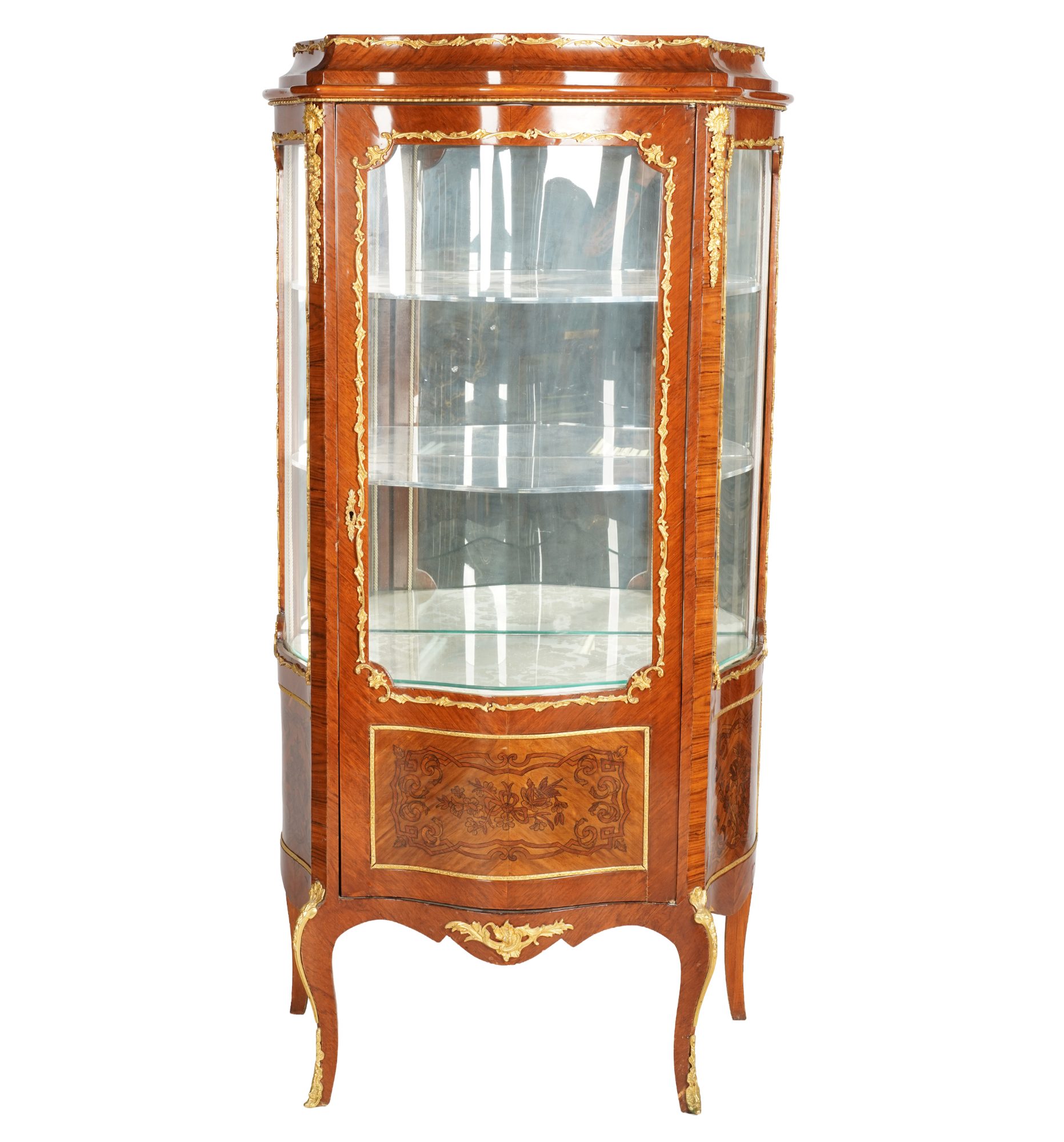 Louis XV-Style Ormolu Mounted Vitrine Cabinet