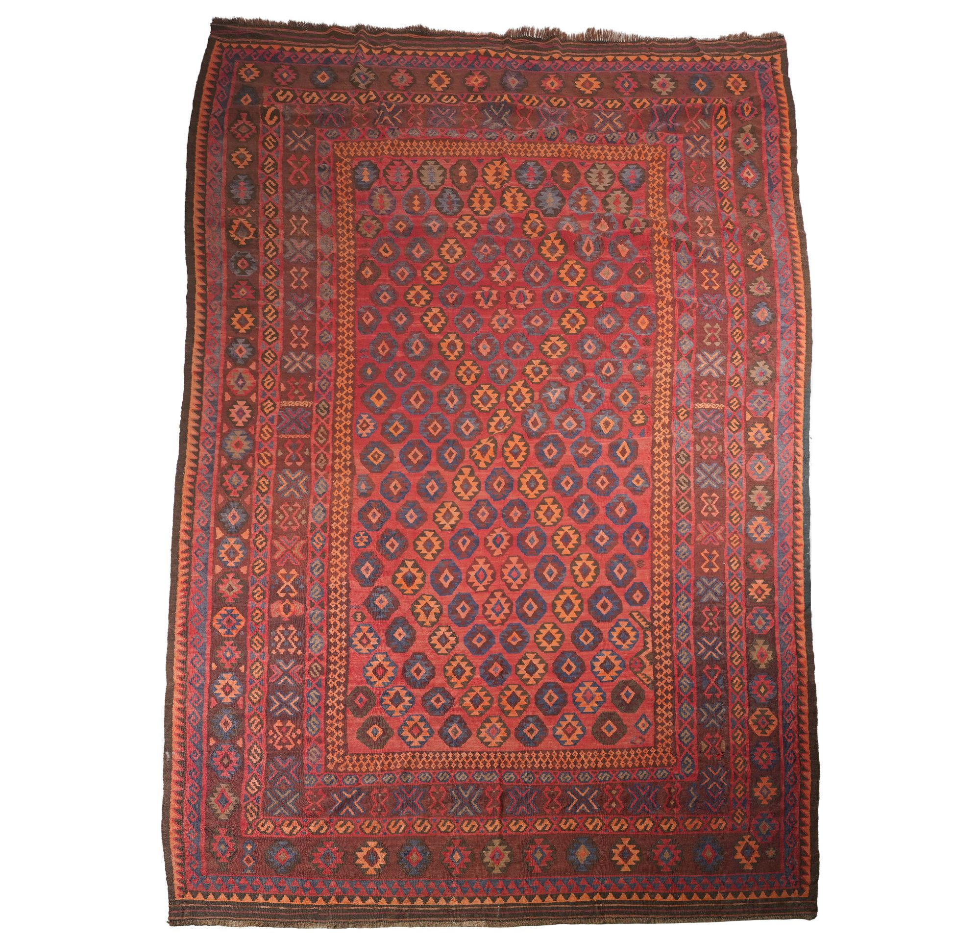 Afghani Kilim Carpet, 9'6" x 14'