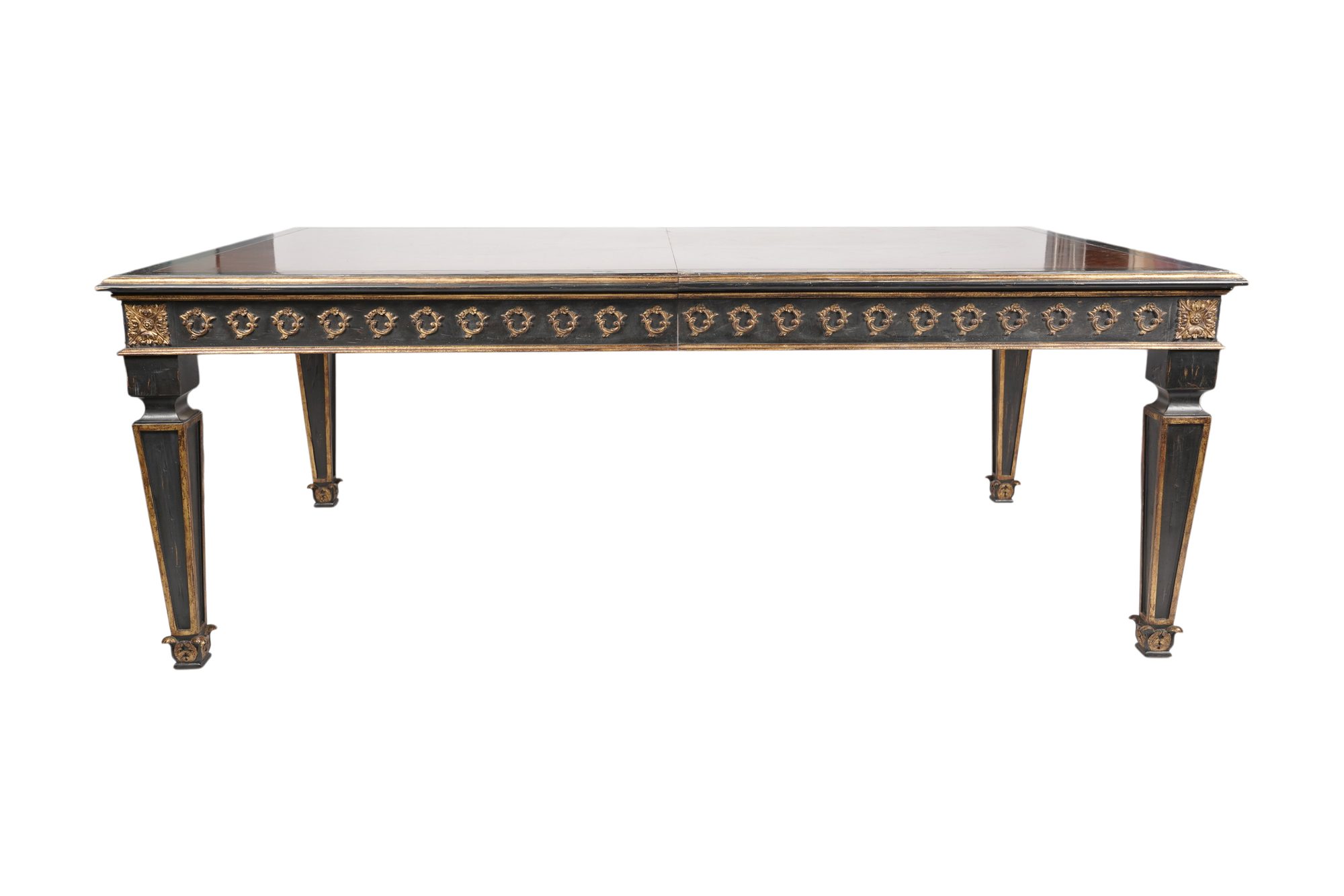 Neoclassical Style Dining Table with Two Leaves
