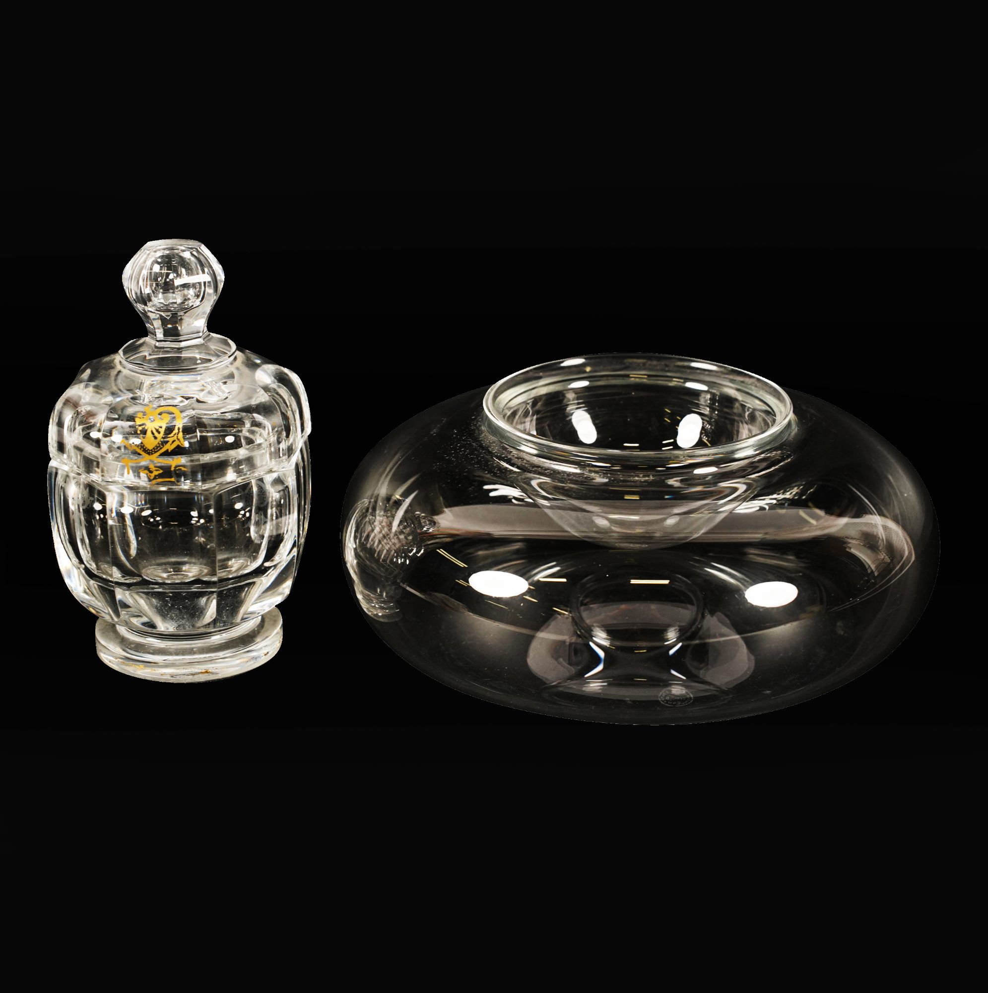 Two Small Baccarat Dishes