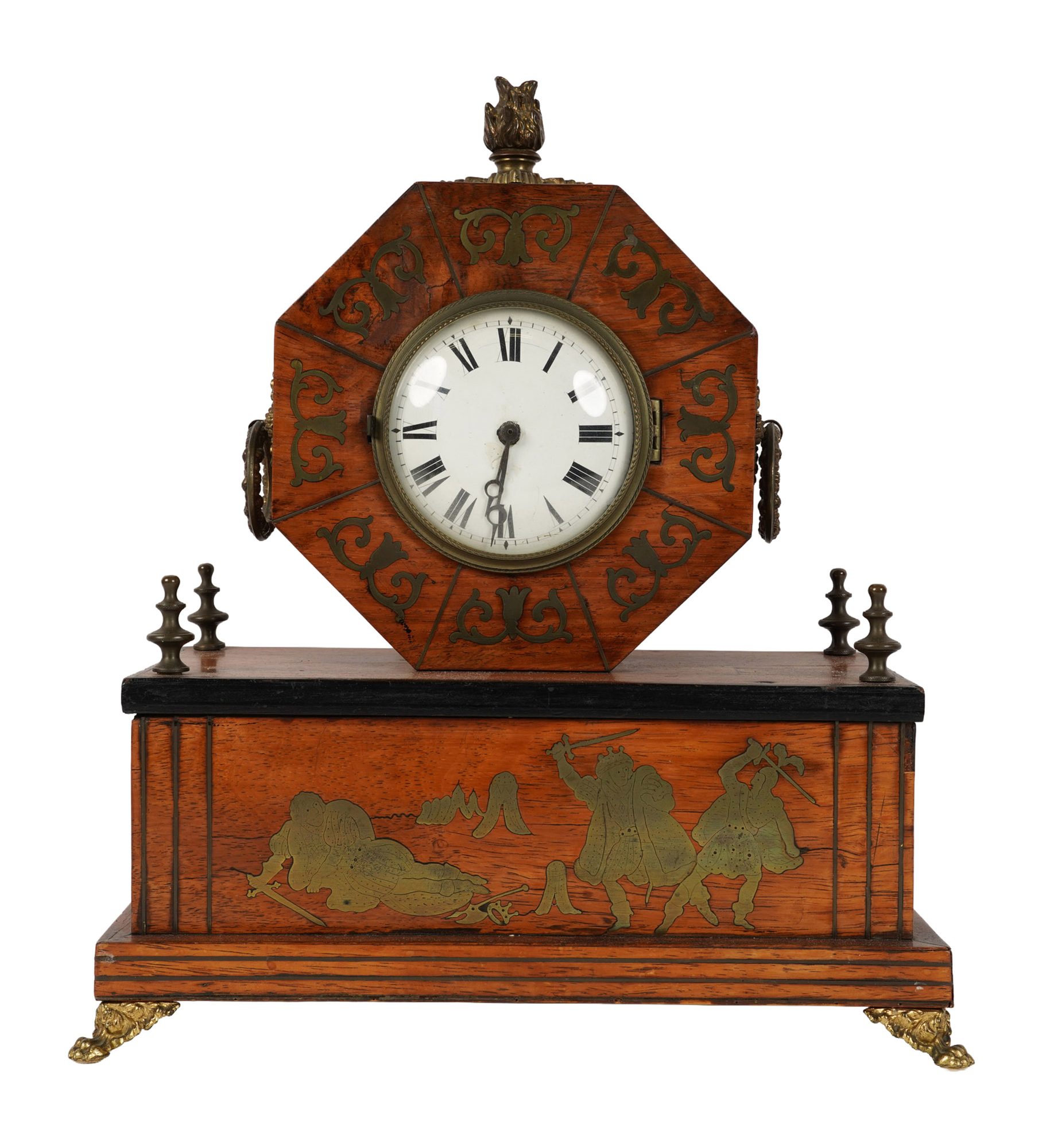 Regency Inlaid Mantle Clock