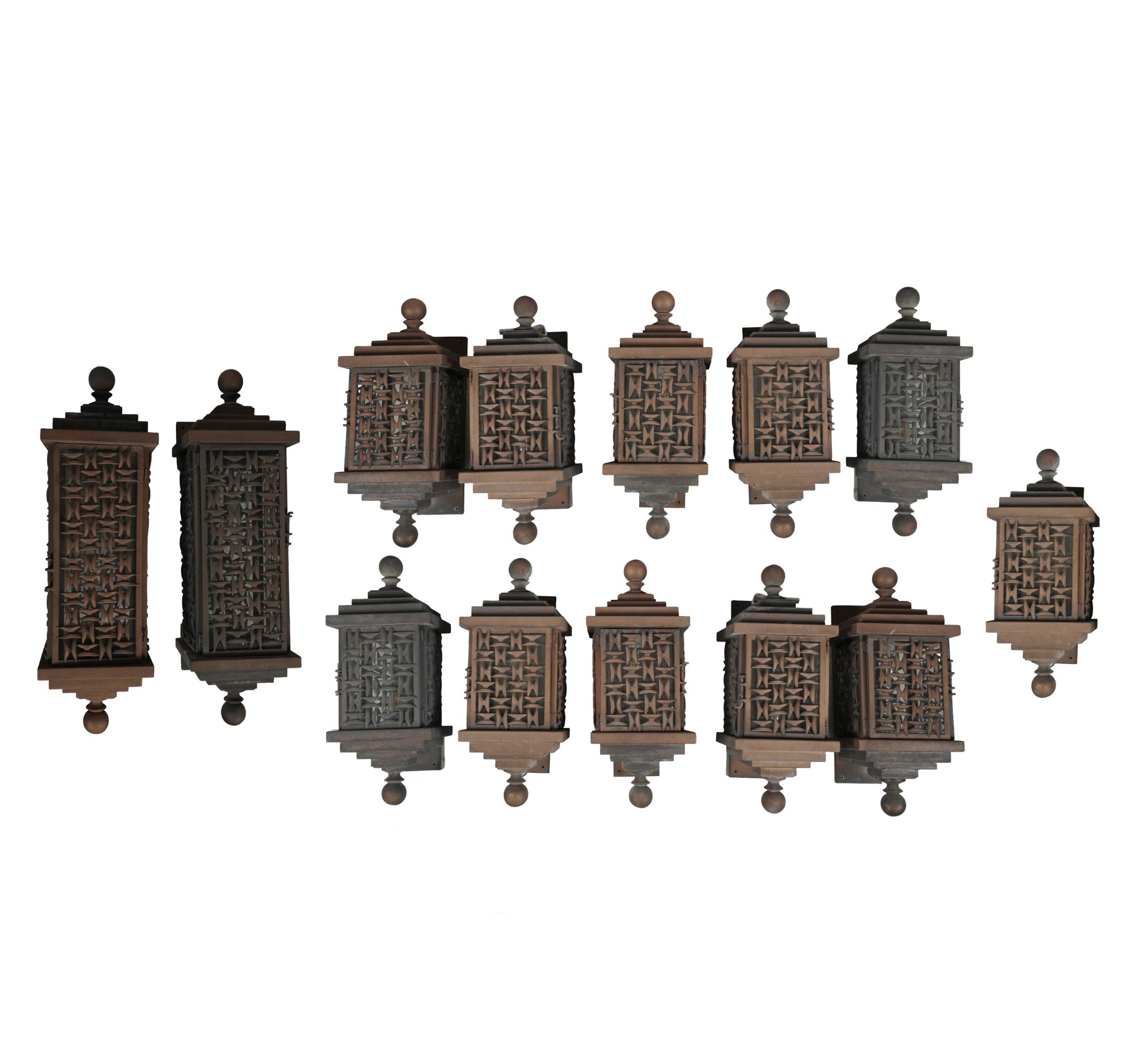 Twelve Iron Lanterns
