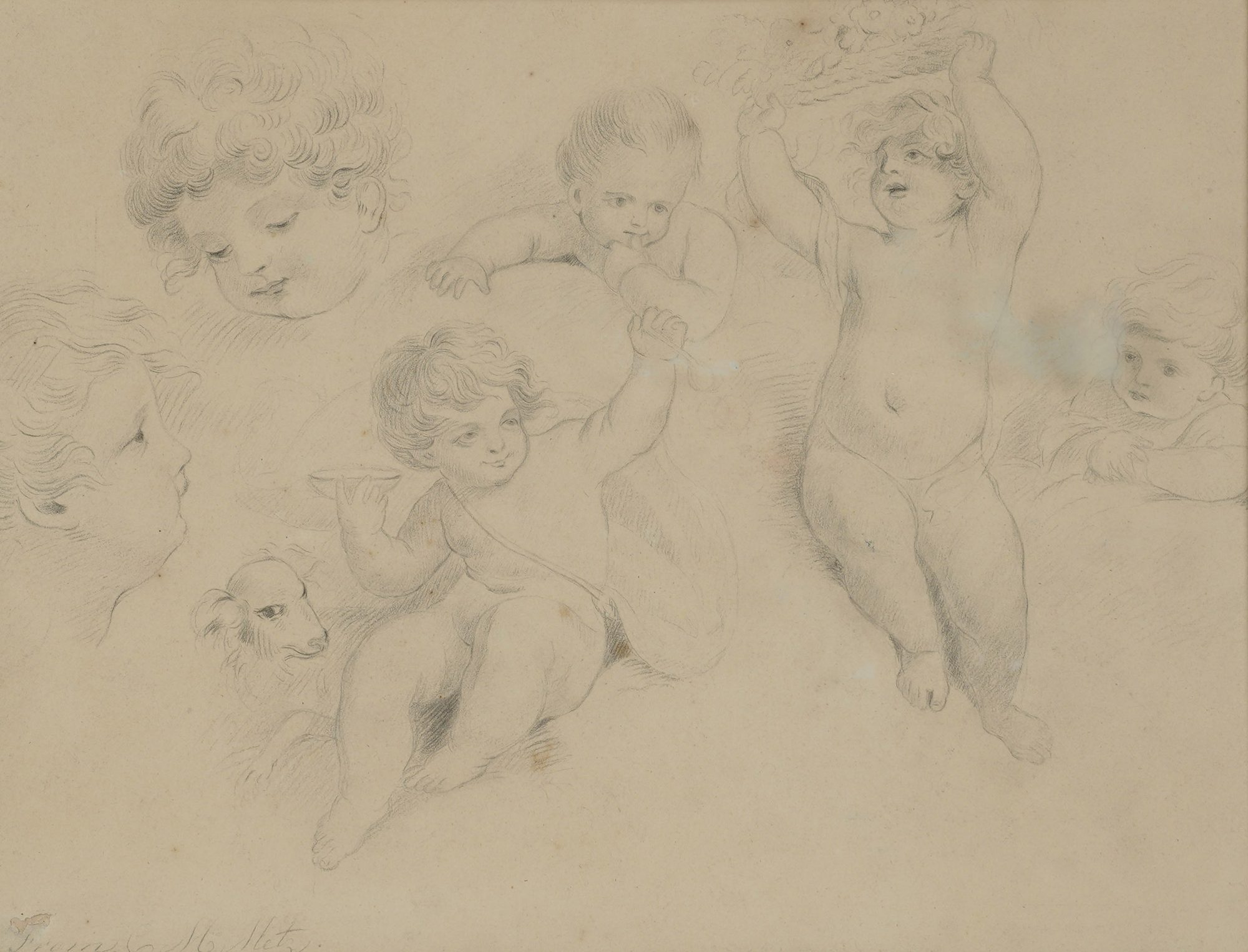 Conrad Martin Metz, 1749-1825, A Study of Cherubs