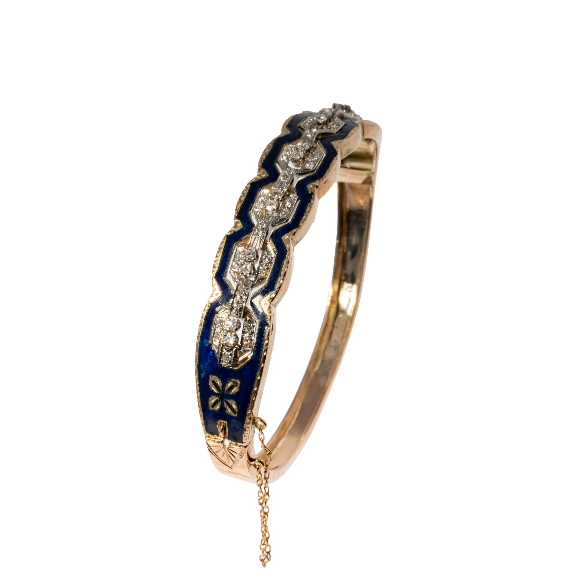 10KT Yellow Gold Hinged Bangle Bracelet