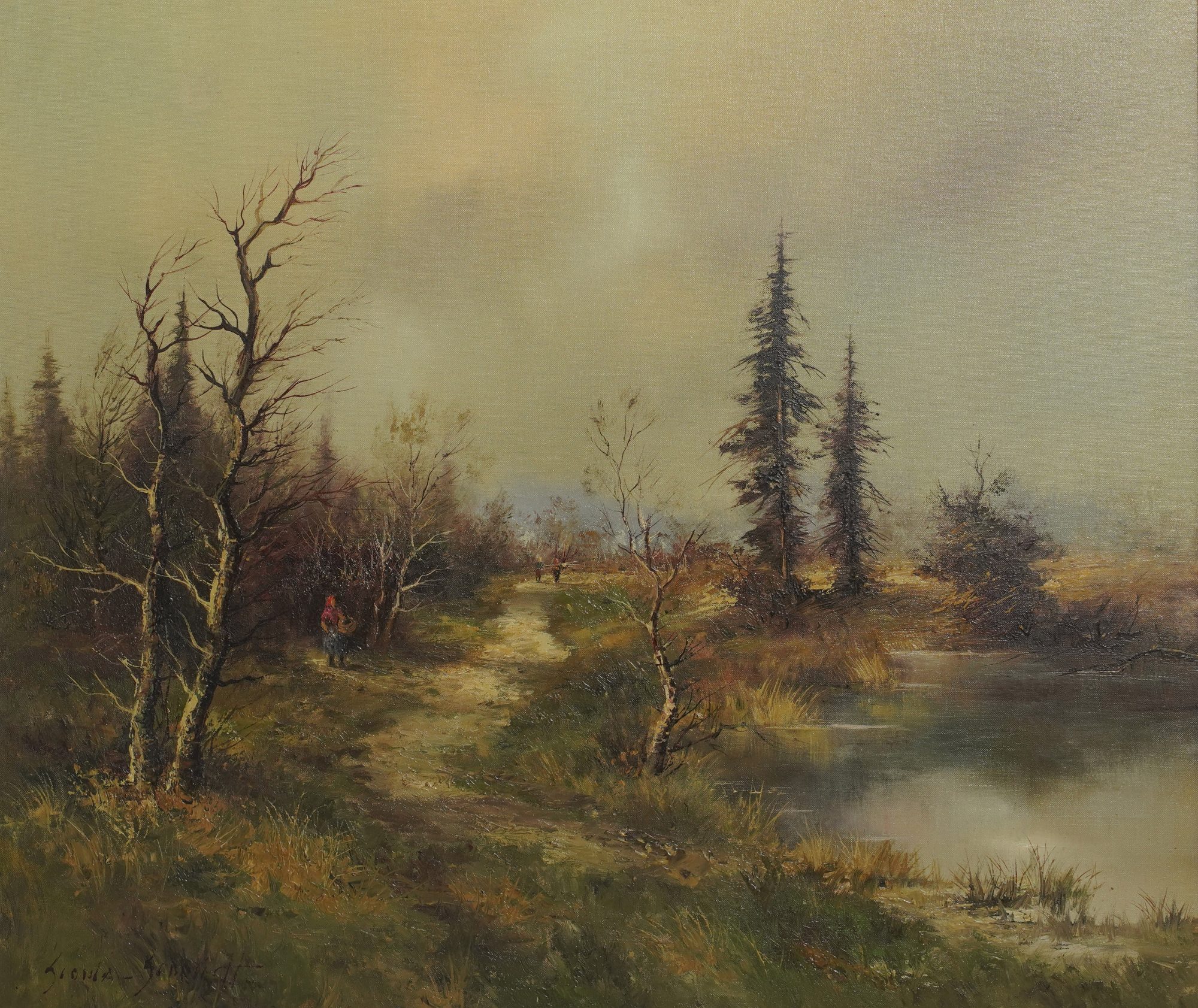 20th Century: Forest Landscape with Figures