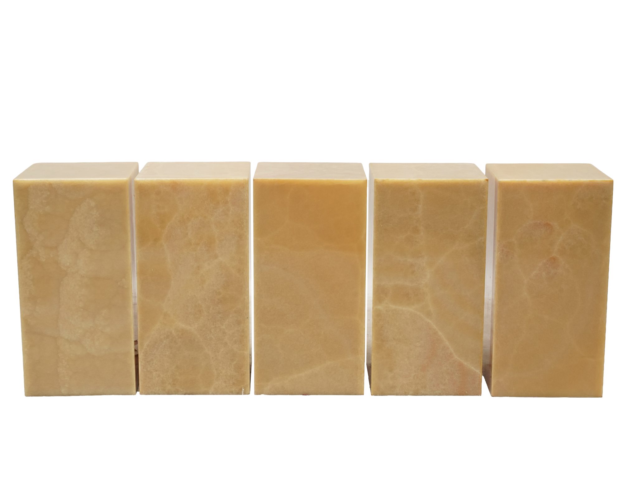 Five Onyx Pedestals