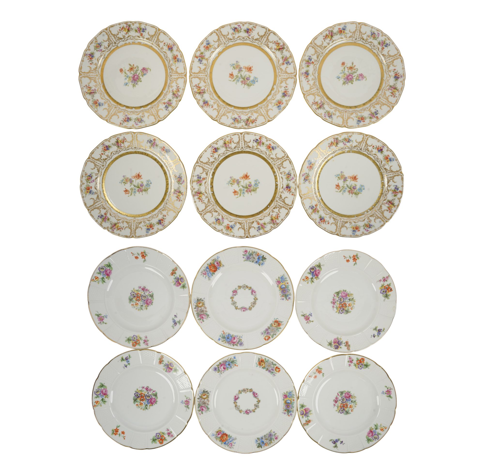 Two Sets of Rosenthal and Limoges Dinner Plates