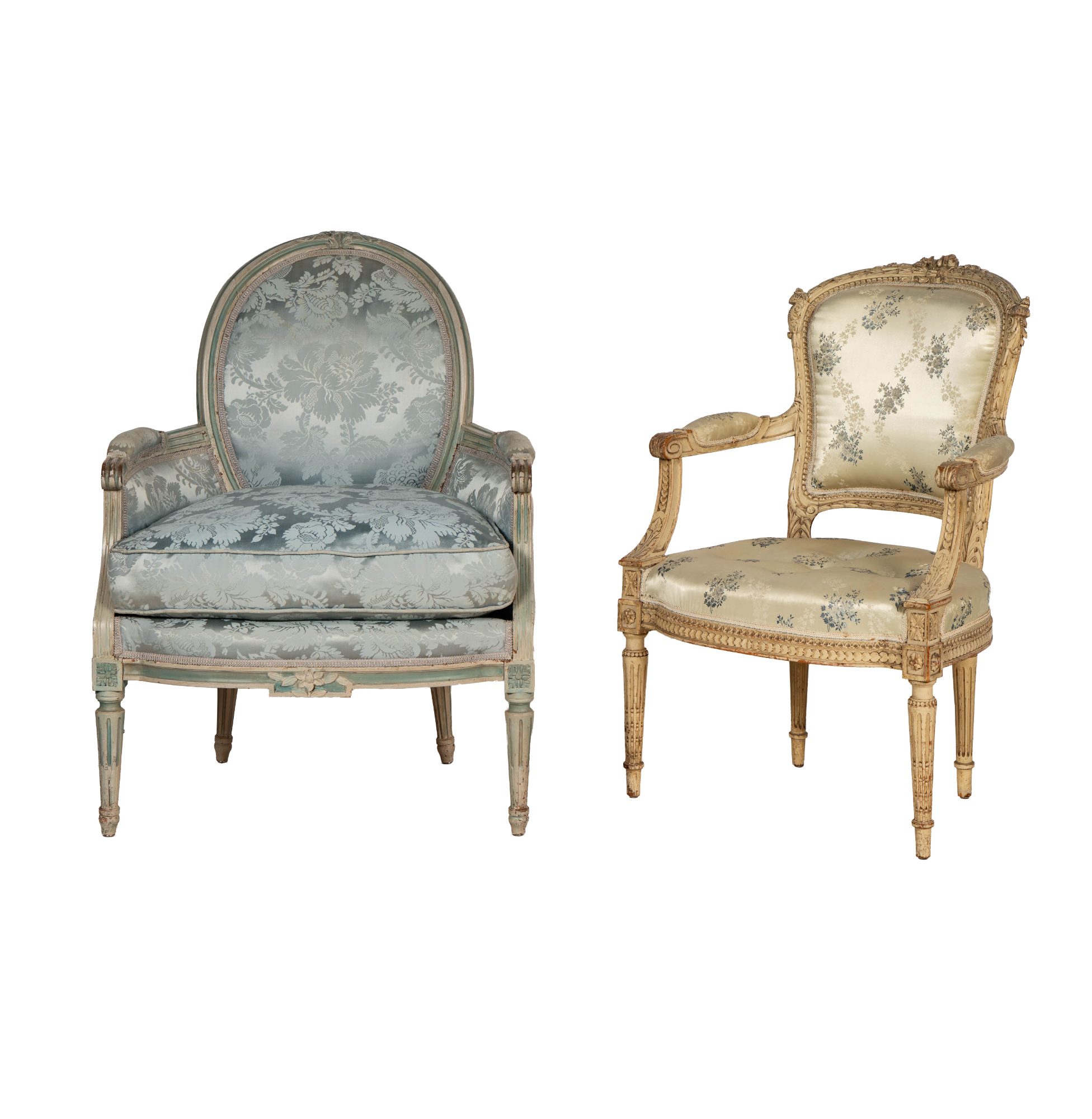 Two Assorted Neoclassical Armchairs
