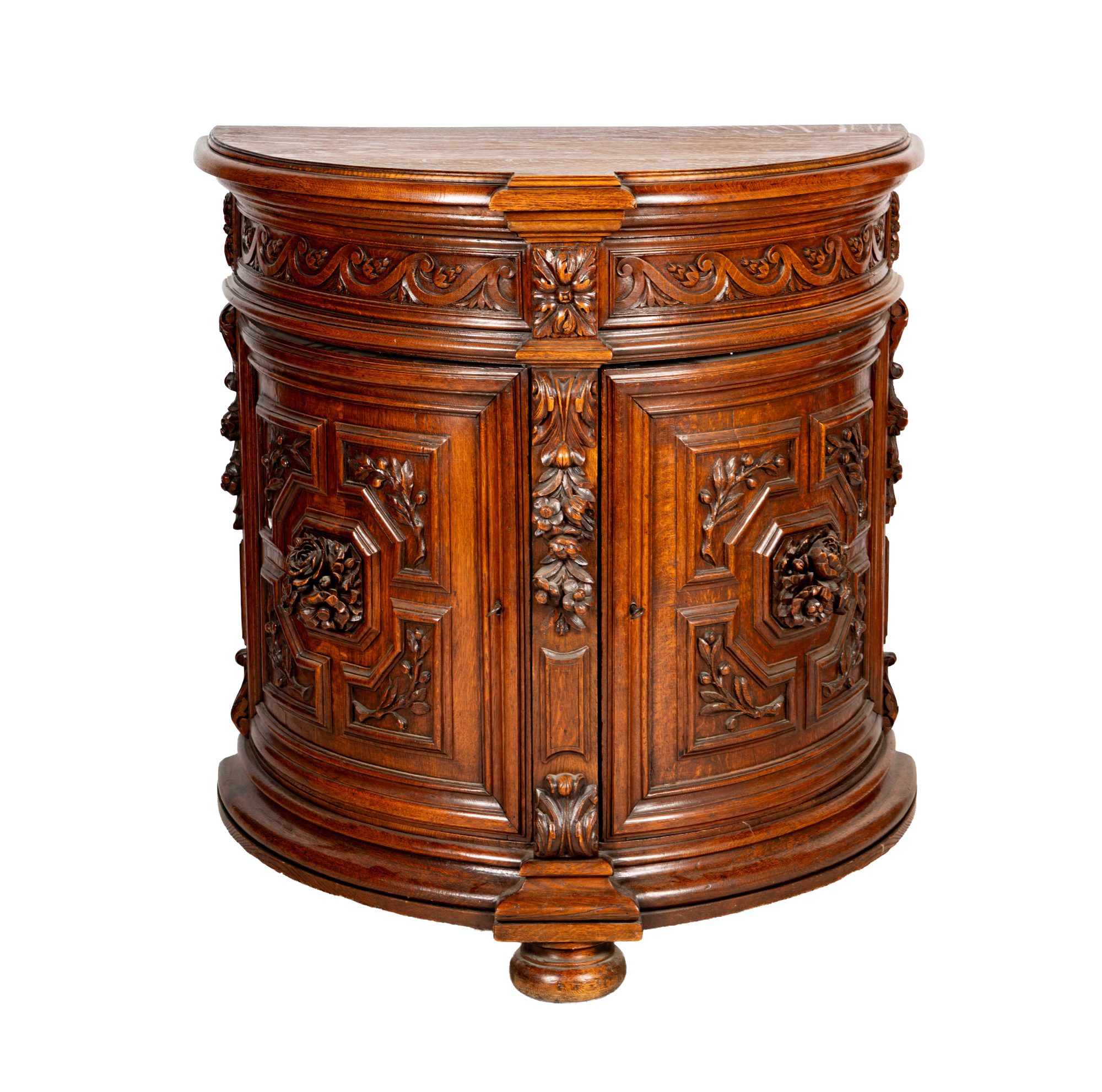 A Renaissance Stye Oak Cabinet