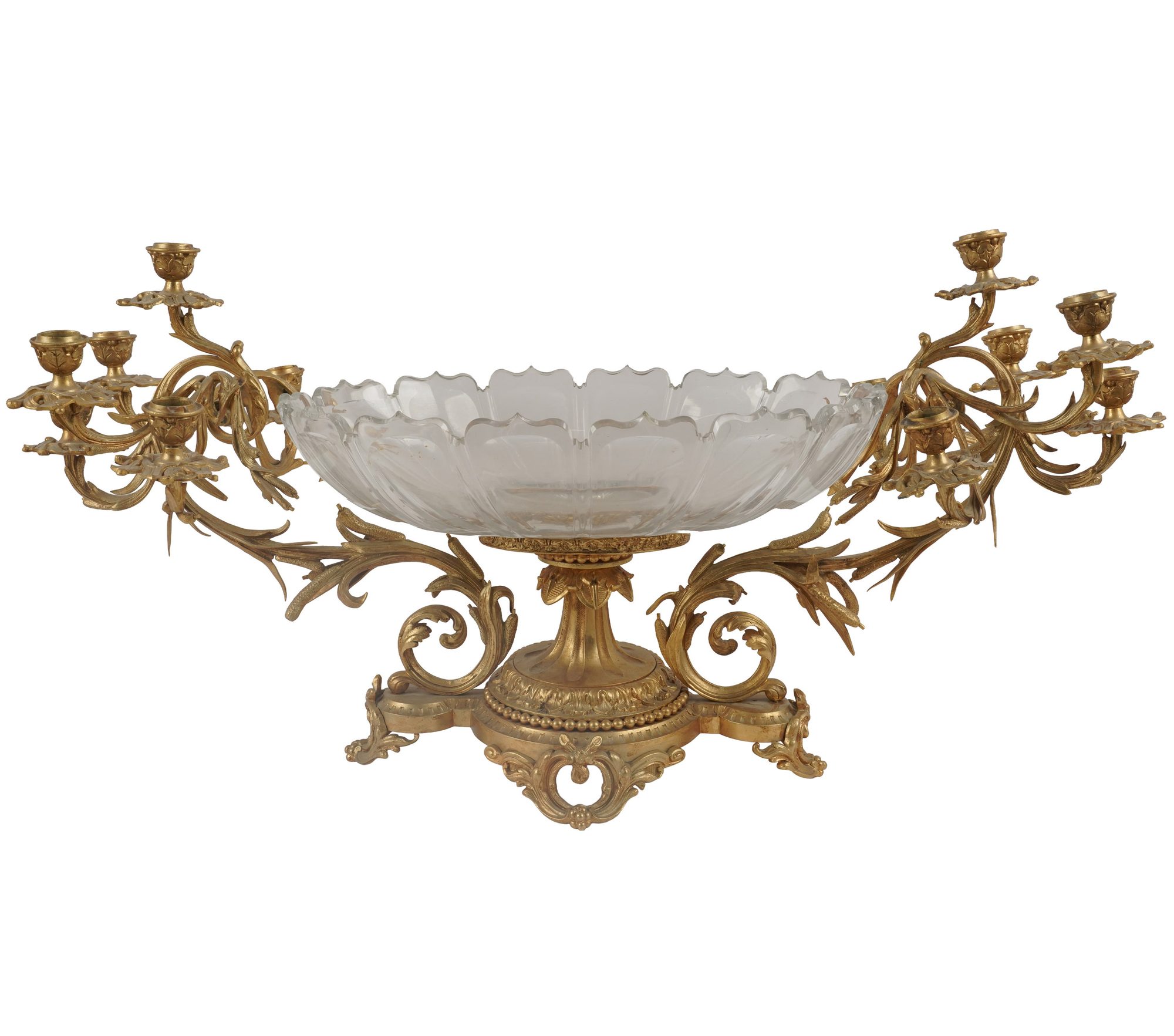 A French Gilt Bronze Garniture Table Centerpiece