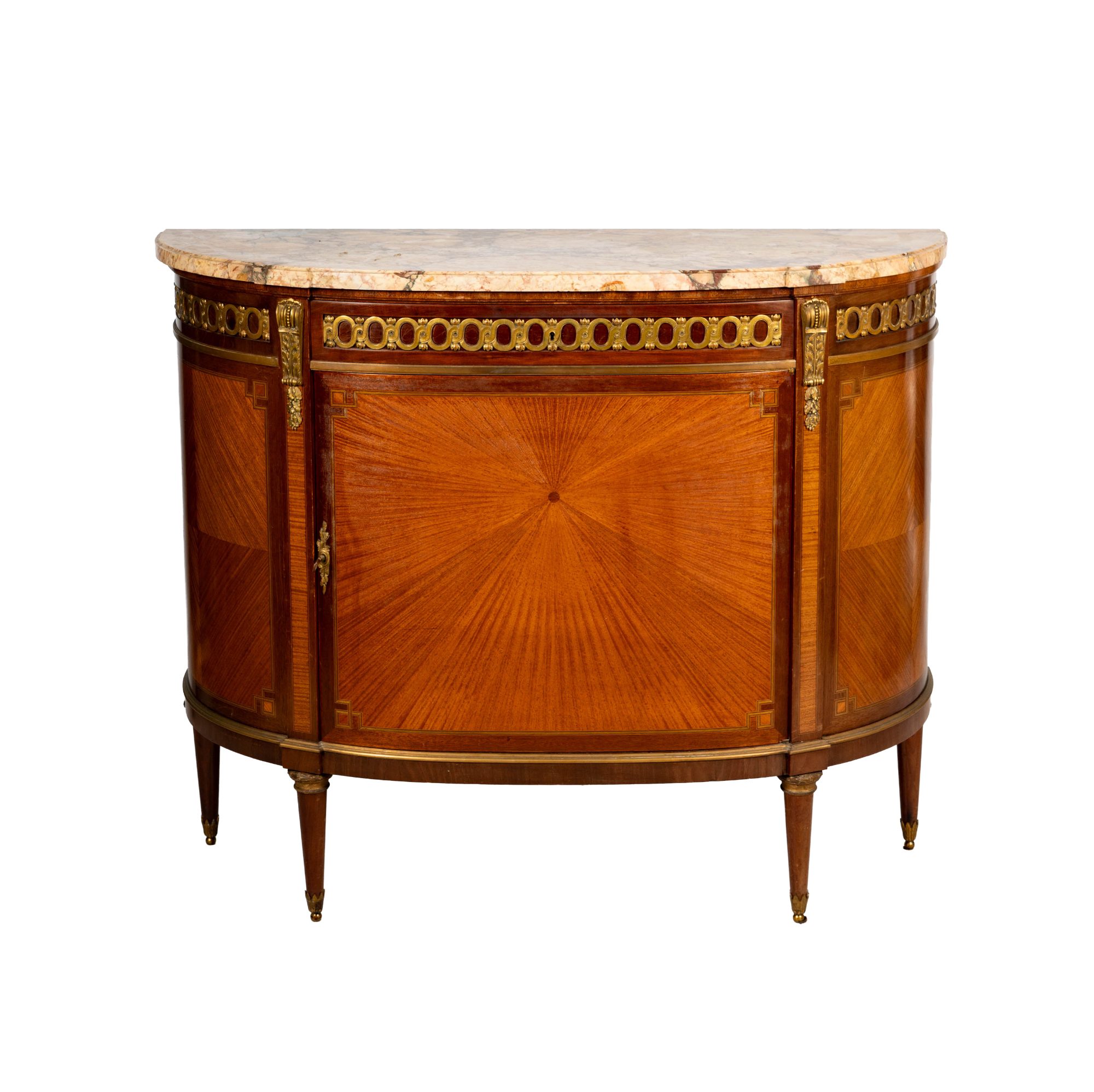 Demilune Marble Top Commode