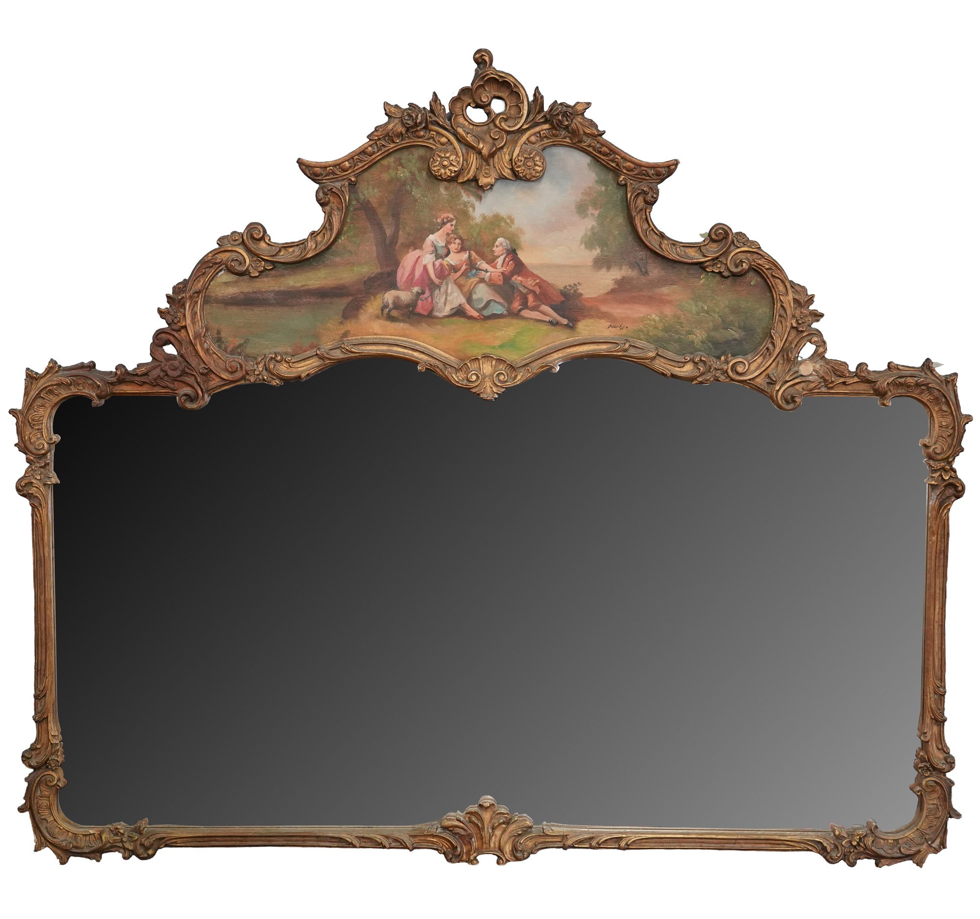 A French Painted Mirror