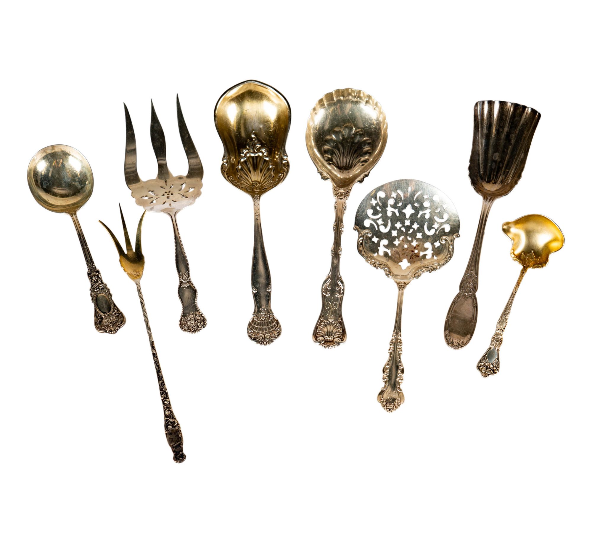 A Collection of Sterling Silver Serving Utensils