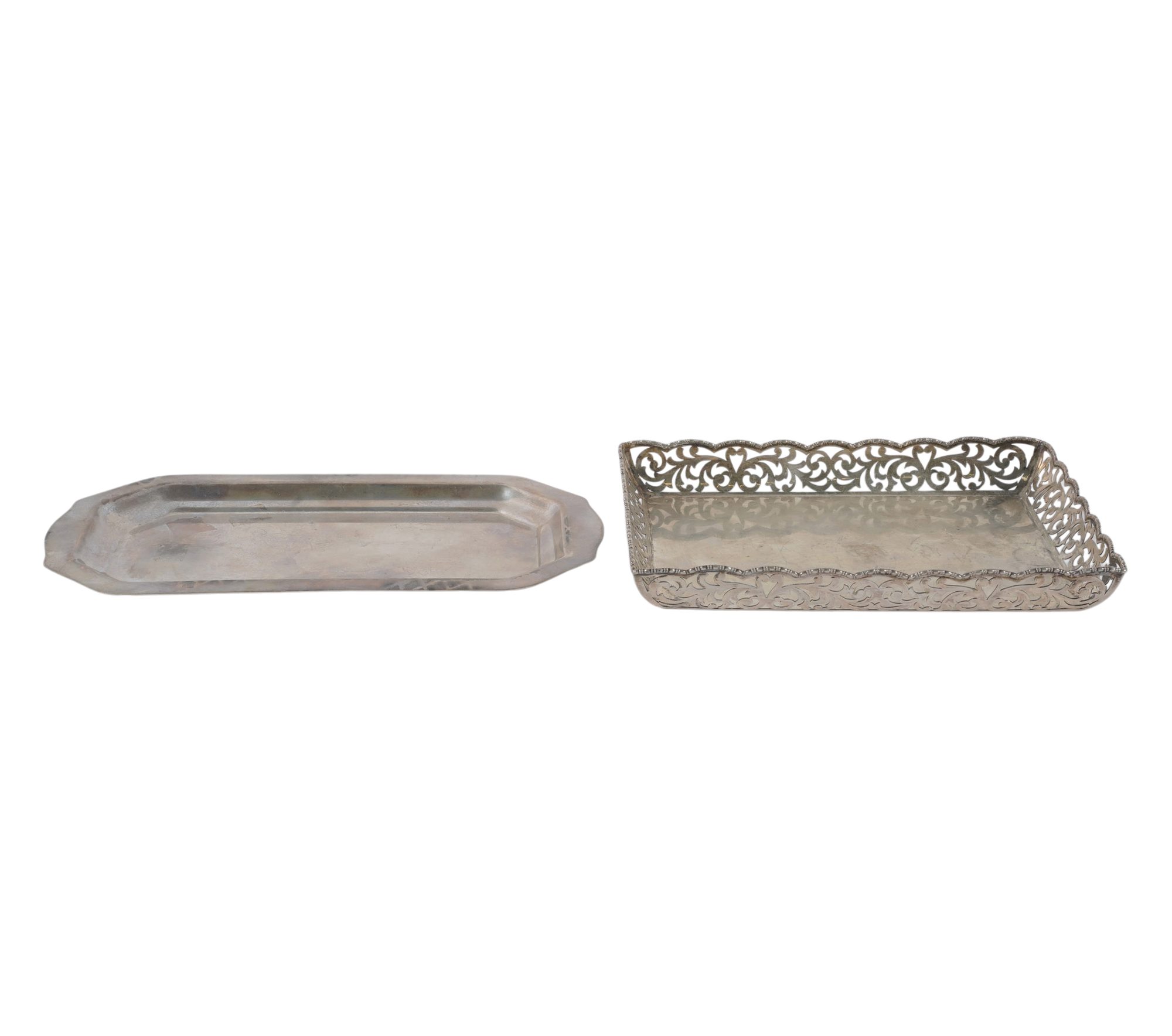 Two Silver Trays